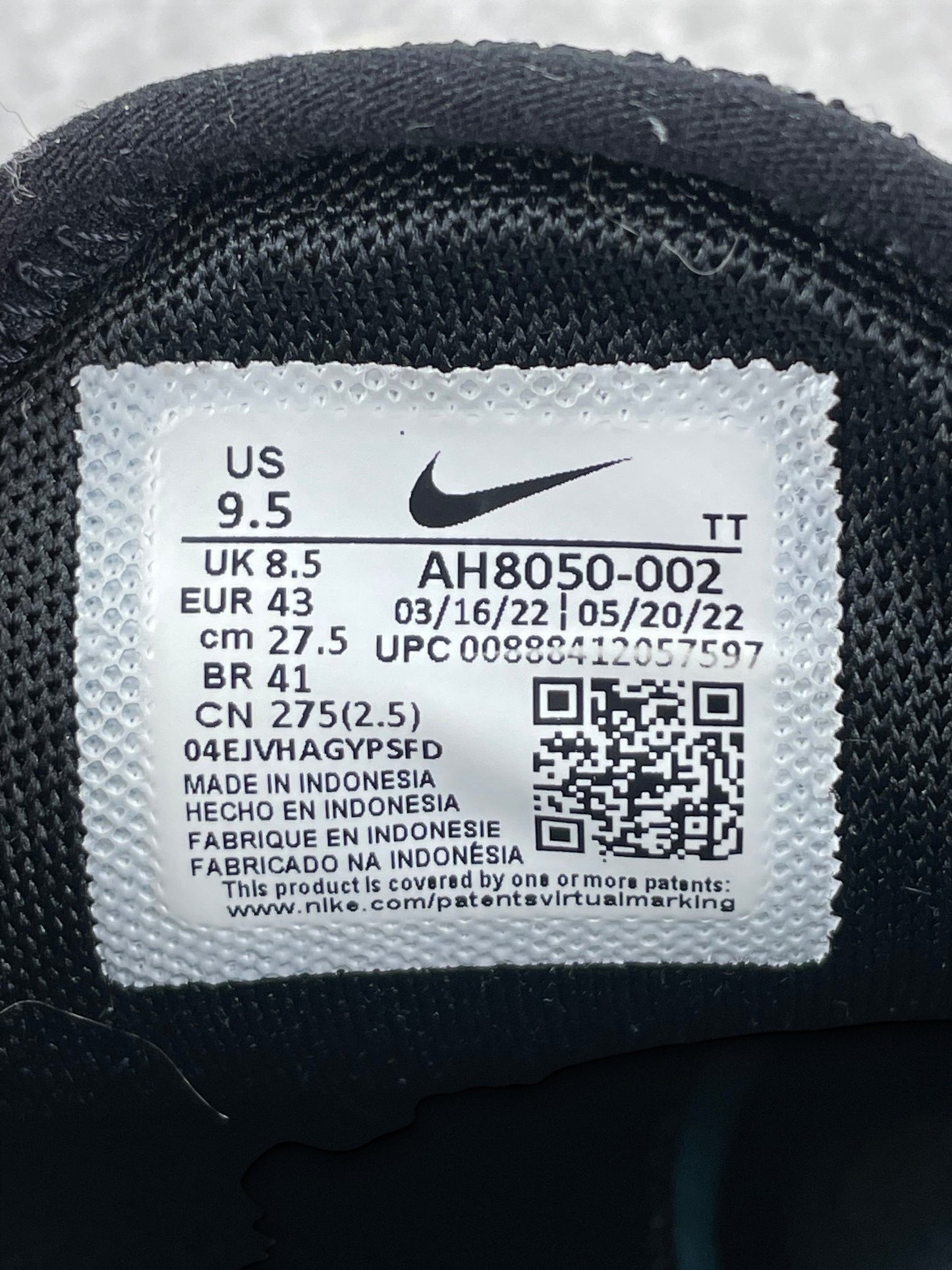 Nike Air Max 270 Black White — buty sportowe męskie w bardzo dobrym stanie rozmiar 43, opcjonalne zdjęcie 2