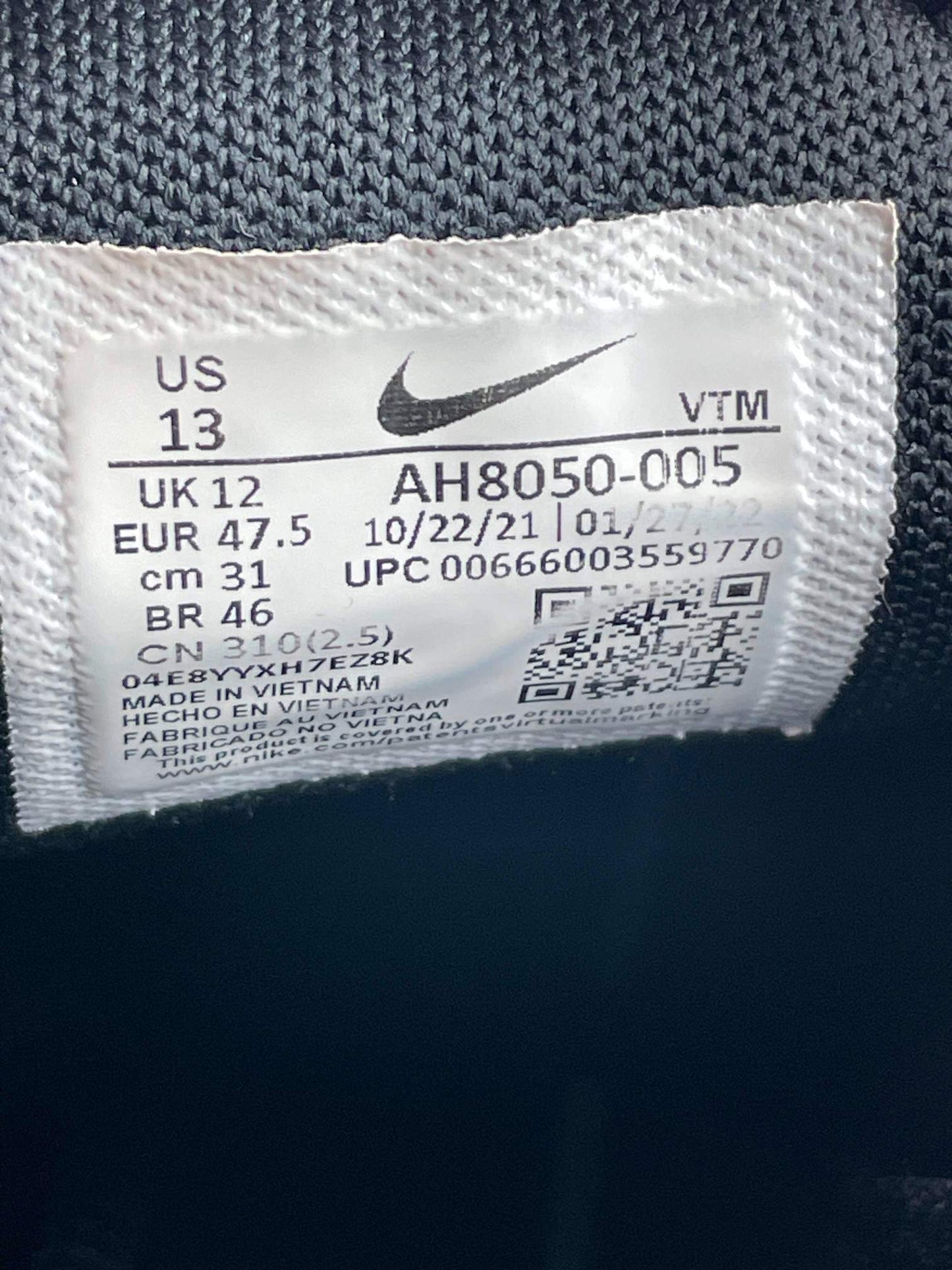 Nike Air Max 270 Triple Black — buty sportowe męskie w bardzo dobrym stanie rozmiar 47.5, opcjonalne zdjęcie 2