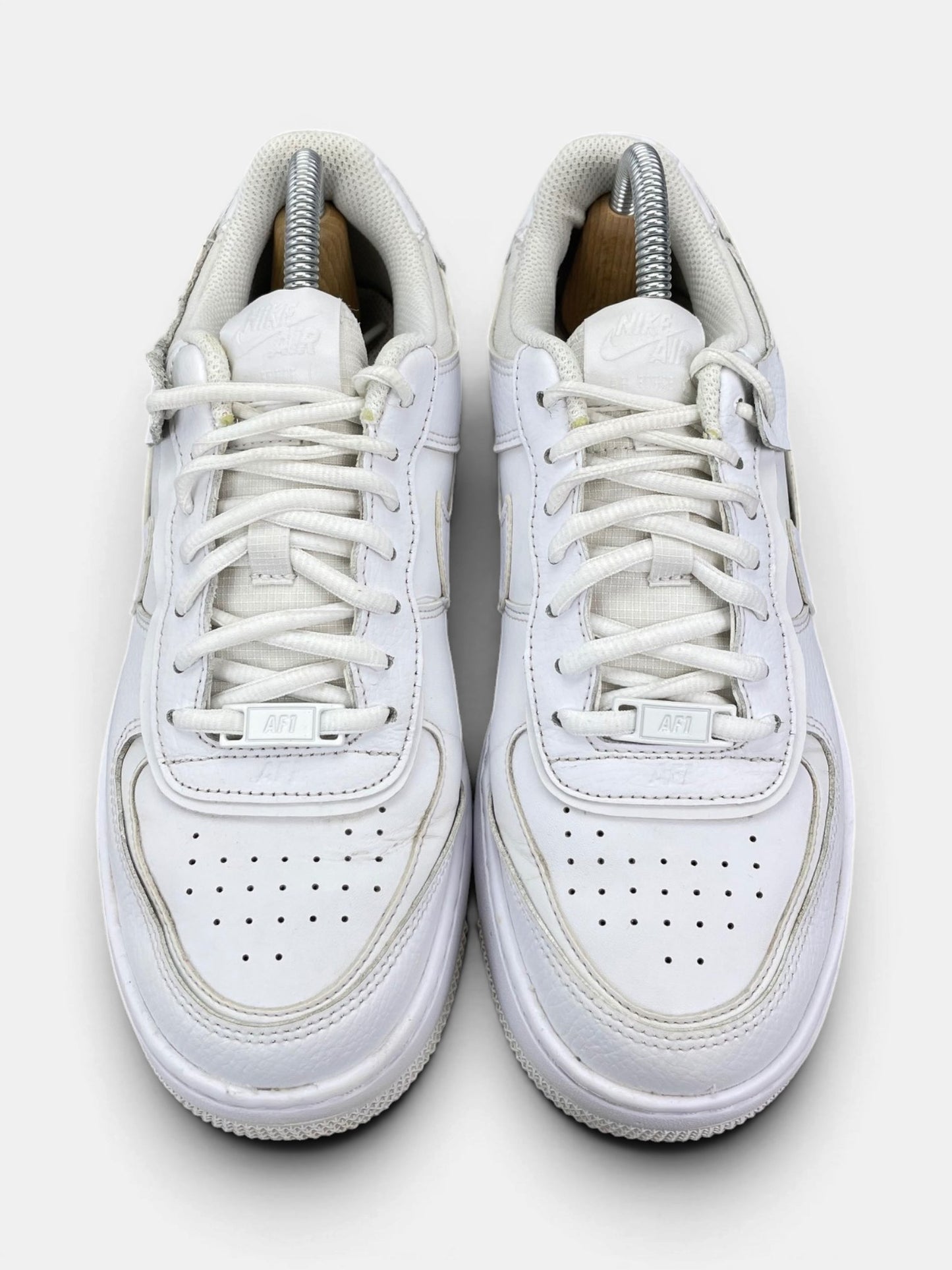 Nike Air Force 1 Shadow Triple White — buty sportowe damskie w bardzo dobrym stanie rozmiar 39, widok z góry