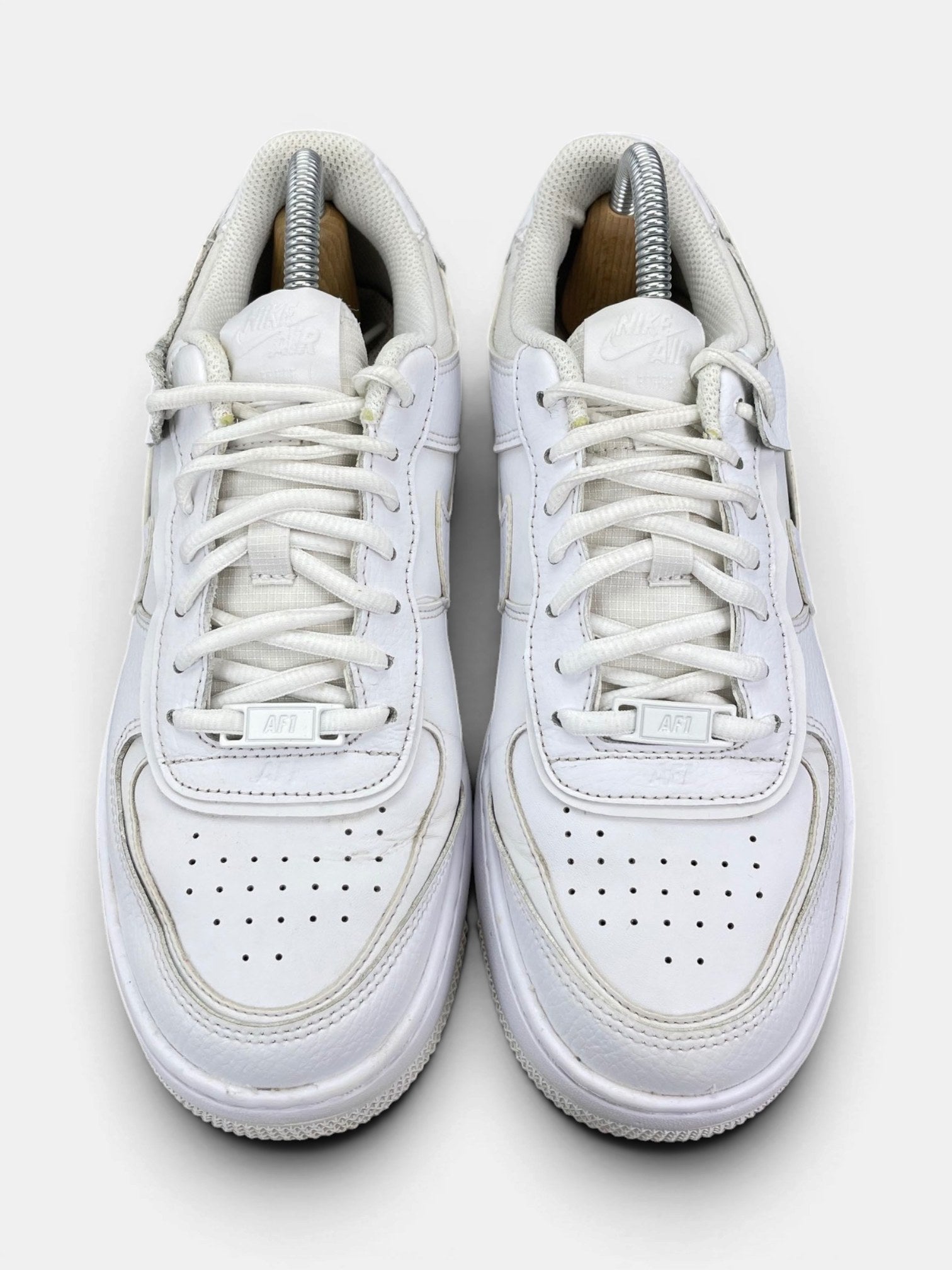 Nike Air Force 1 Shadow Triple White — buty sportowe damskie w bardzo dobrym stanie rozmiar 39, widok z góry