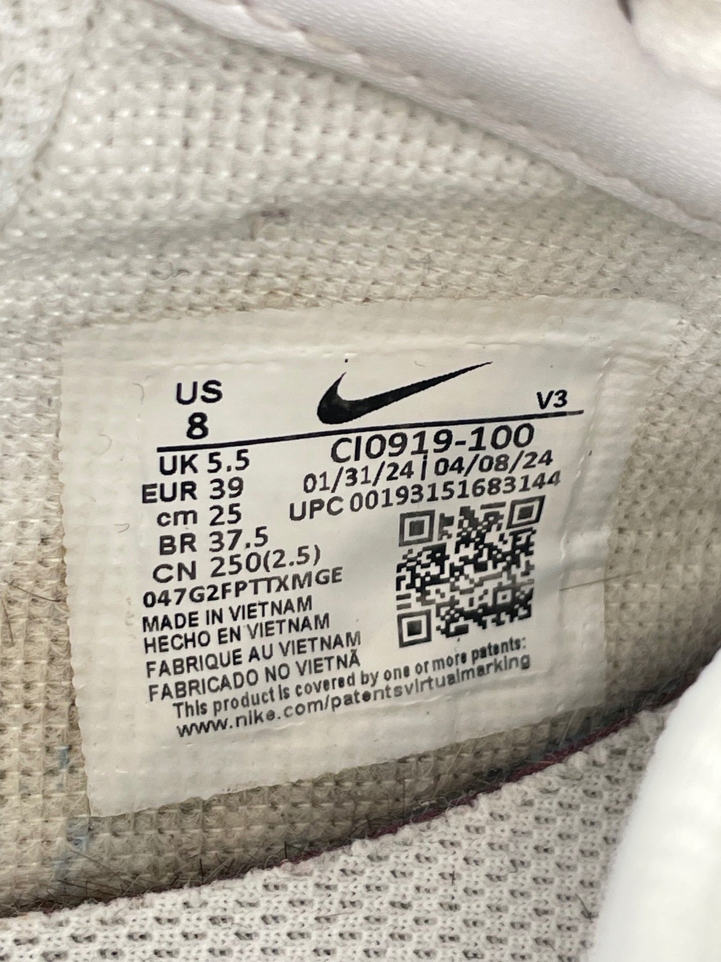 Nike Air Force 1 Shadow Triple White — buty sportowe damskie w bardzo dobrym stanie rozmiar 39, opcjonalne zdjęcie 2