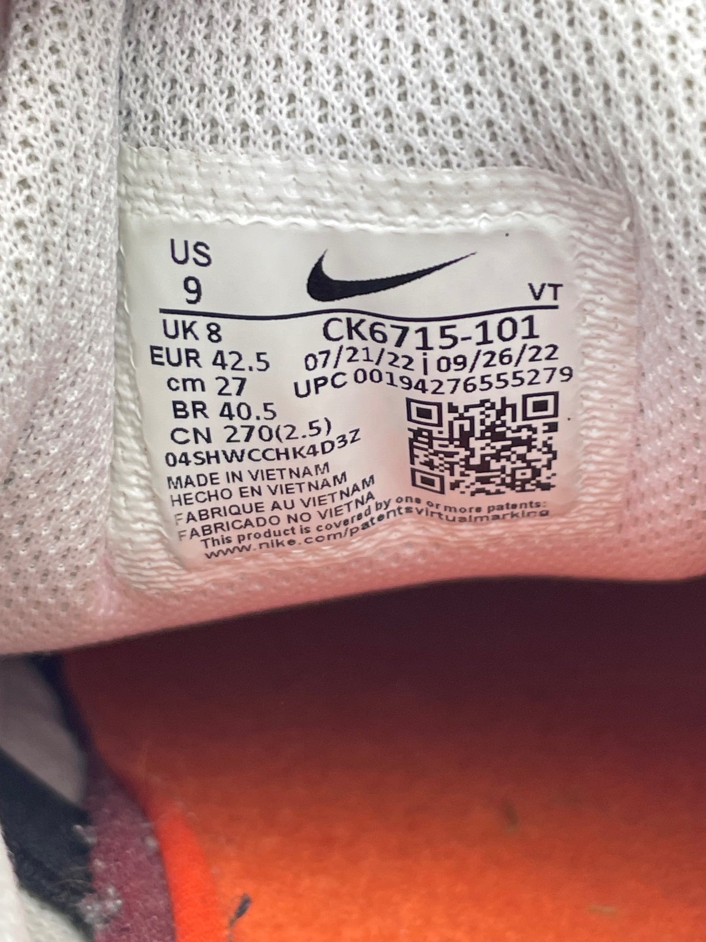 Nike Air Max Plus 3 Team Orange - buty sportowe, metka