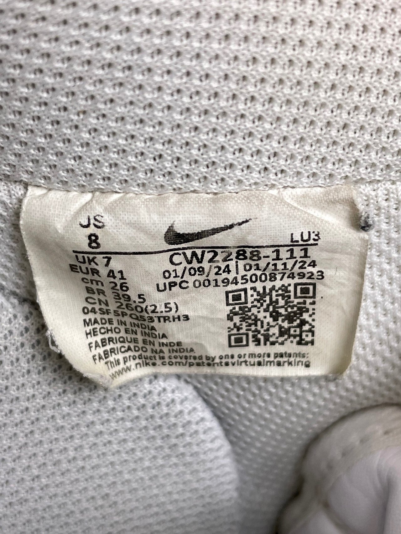 Nike Air Force 1 Low Triple White — buty sportowe męskie w bardzo dobrym stanie rozmiar 41, opcjonalne zdjęcie 2