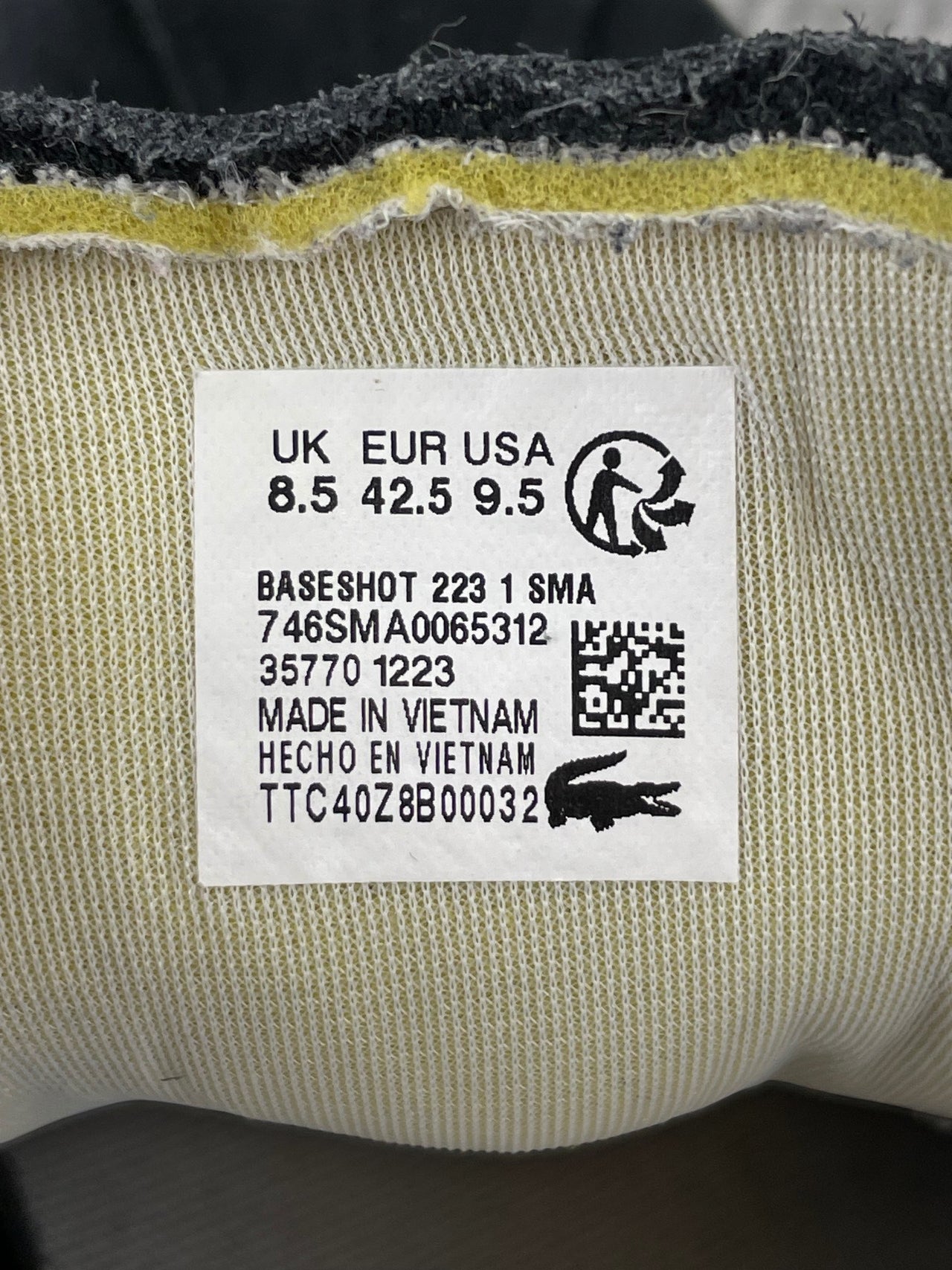 Lacoste BaseShot — buty sportowe męskie w bardzo dobrym stanie rozmiar 42.5, opcjonalne zdjęcie 2