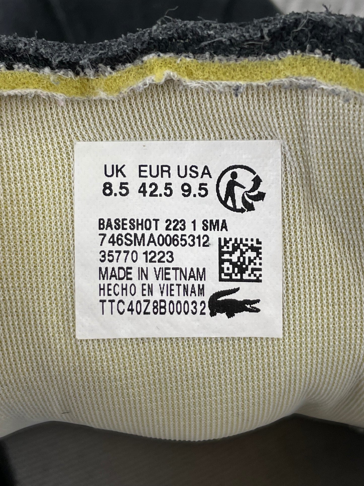 Lacoste BaseShot — buty sportowe męskie w bardzo dobrym stanie rozmiar 42.5, opcjonalne zdjęcie 2