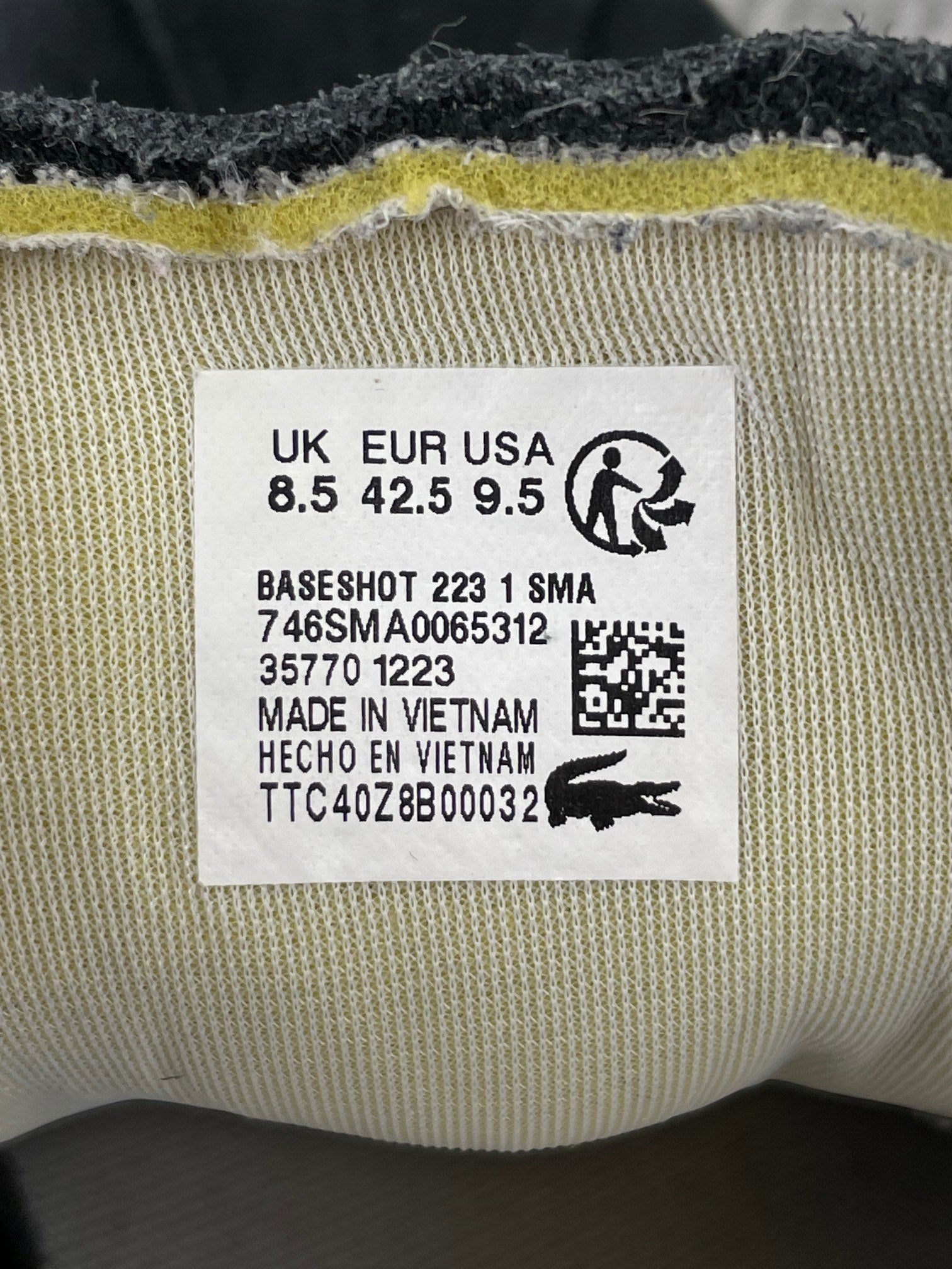 Lacoste BaseShot — buty sportowe męskie w bardzo dobrym stanie rozmiar 42.5, opcjonalne zdjęcie 2