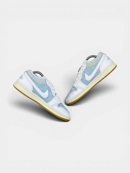 Nike Air Jordan 1 Low Denim Worn Blue — buty sportowe damskie w bardzo dobrym stanie rozmiar 36.5, zewnętrzny panel prawego buta
