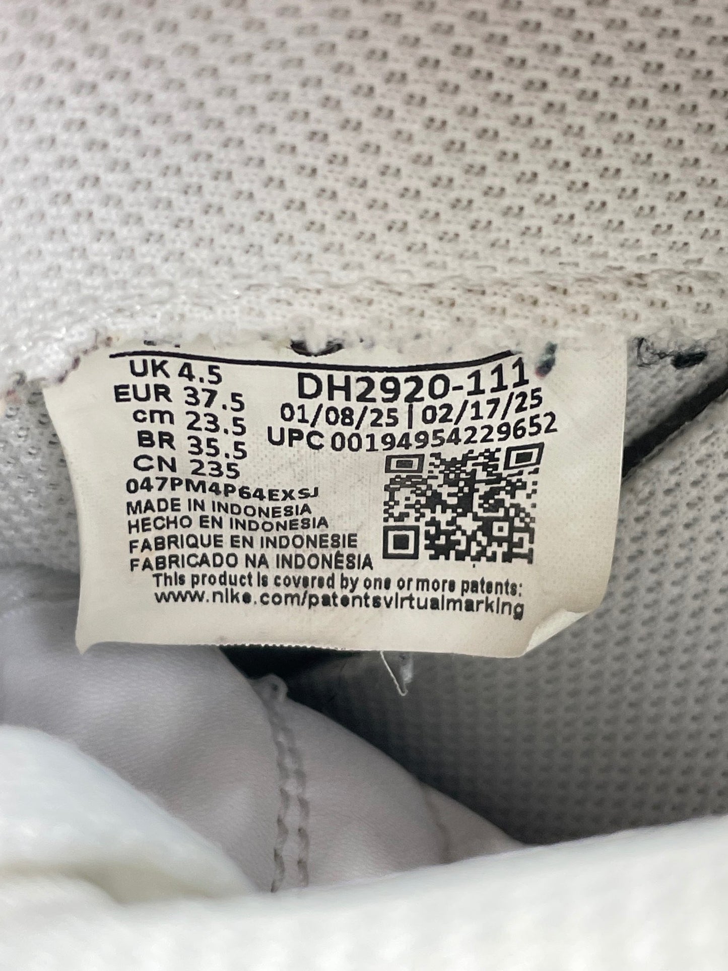 Nike Air Force 1 Low Triple White — buty sportowe damskie w bardzo dobrym stanie rozmiar 37.5, opcjonalne zdjęcie 2