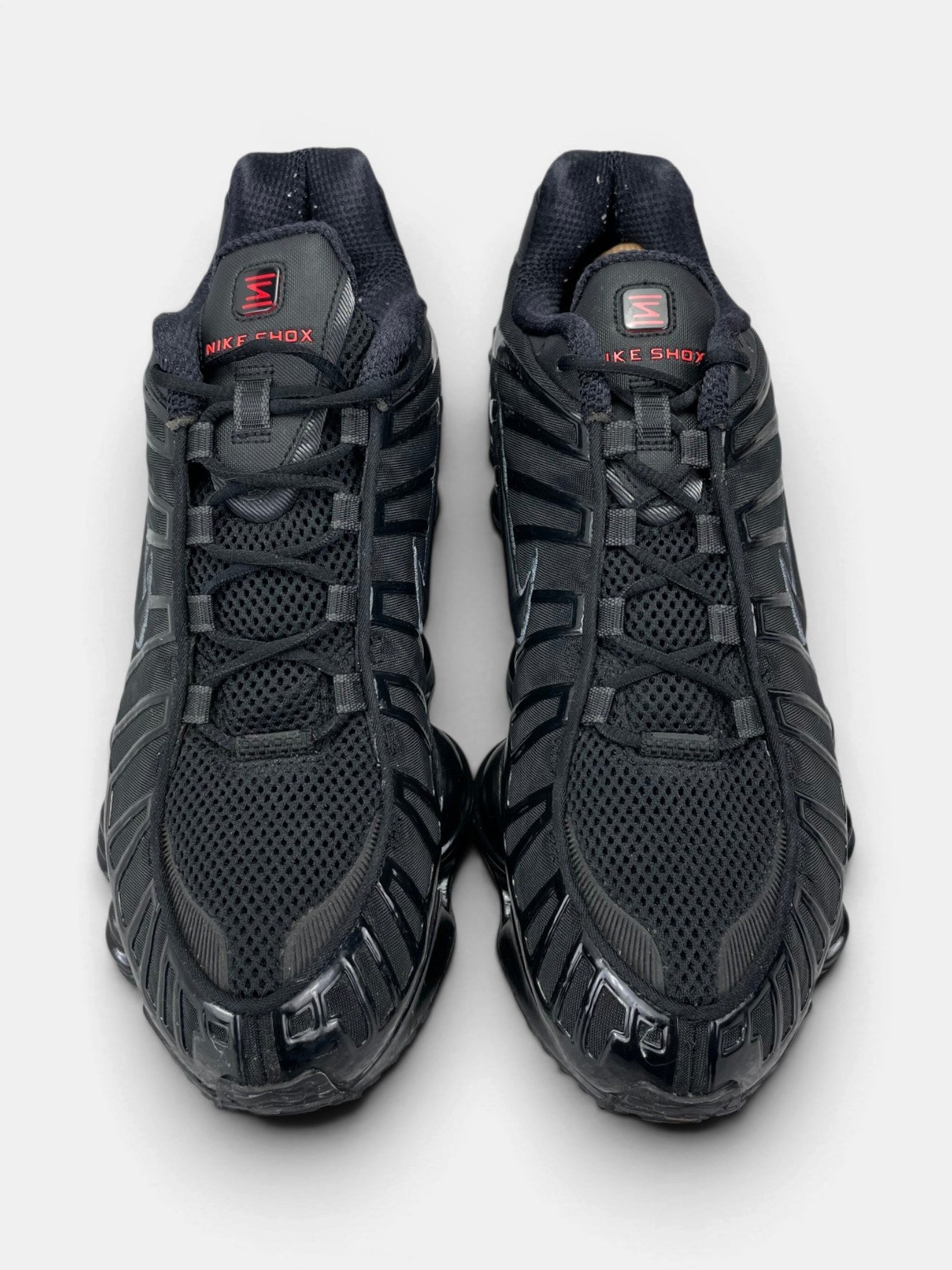 Nike Shox TL Metallic Hematite — buty sportowe męskie w bardzo dobrym stanie rozmiar 45, widok z góry