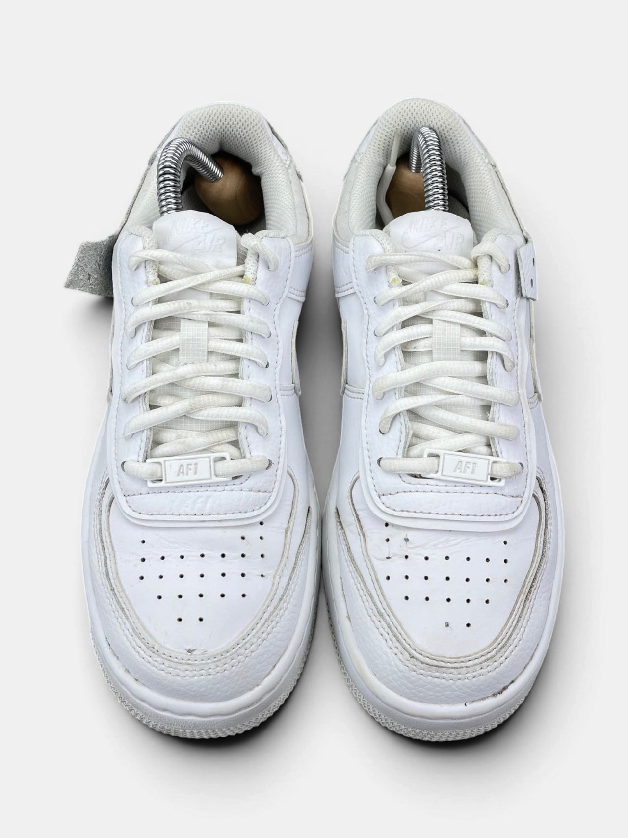 Nike Air Force 1 Shadow Triple White — buty sportowe damskie w bardzo dobrym stanie rozmiar 37.5, widok z góry