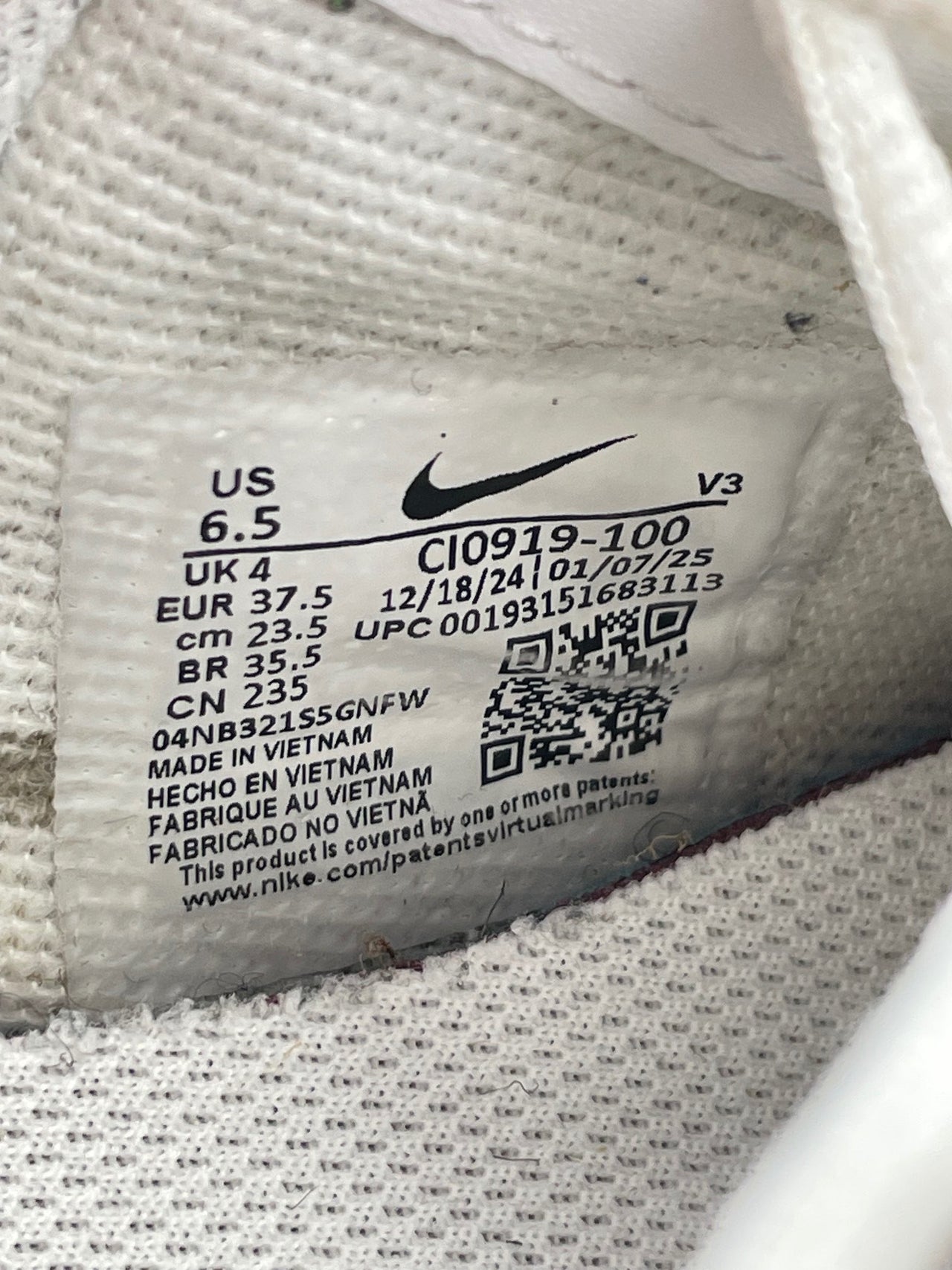 Nike Air Force 1 Shadow Triple White — buty sportowe damskie w bardzo dobrym stanie rozmiar 37.5, opcjonalne zdjęcie 2