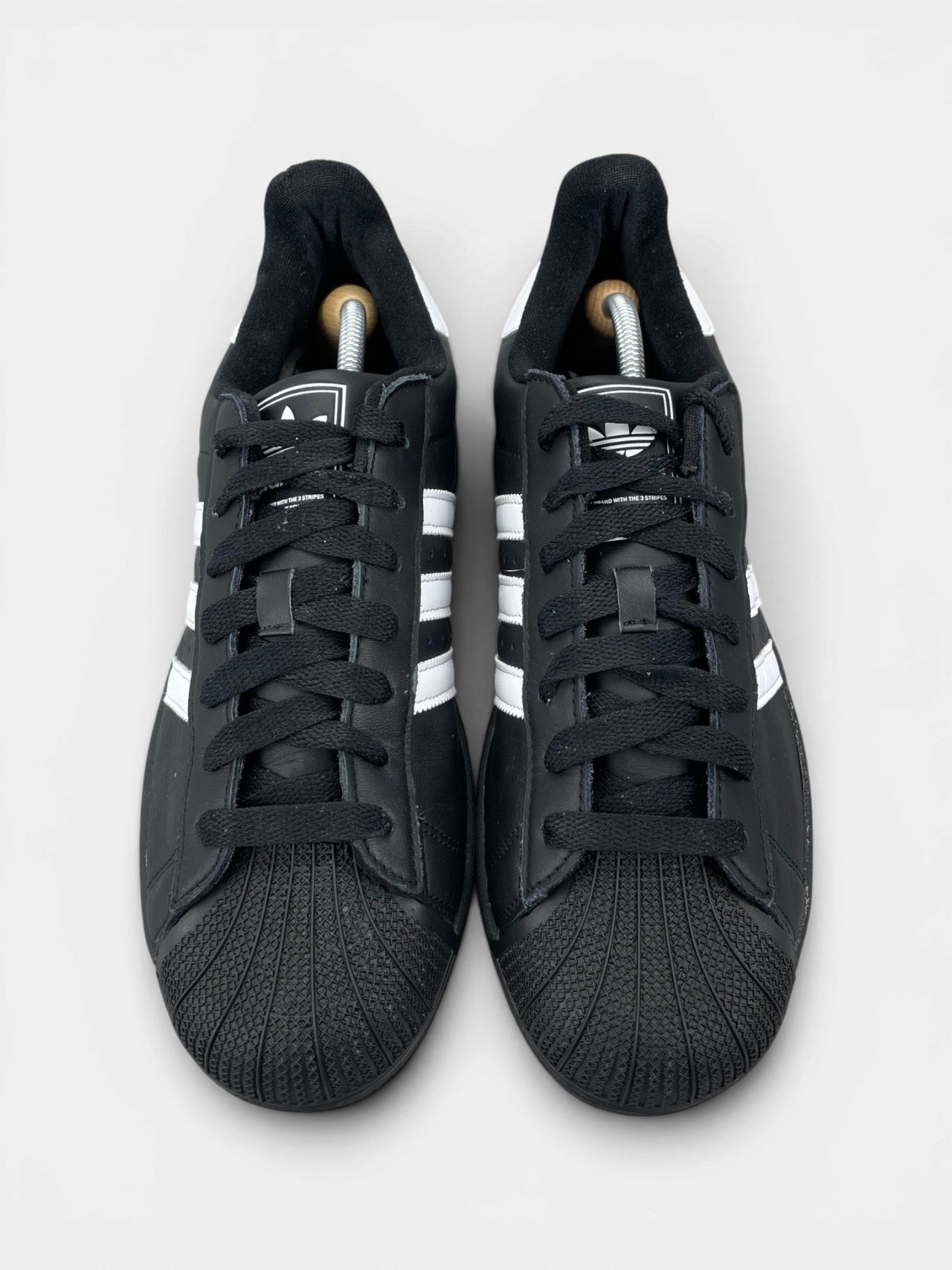 Adidas Superstar II Black White — buty sportowe męskie w bardzo dobrym stanie rozmiar 45 1/3, widok z góry