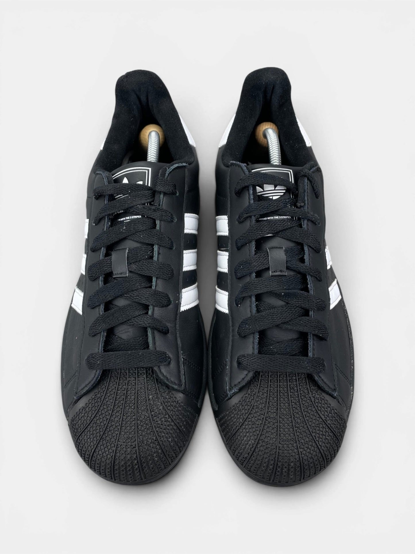Adidas Superstar II Black White — buty sportowe męskie w bardzo dobrym stanie rozmiar 45 1/3, widok z góry
