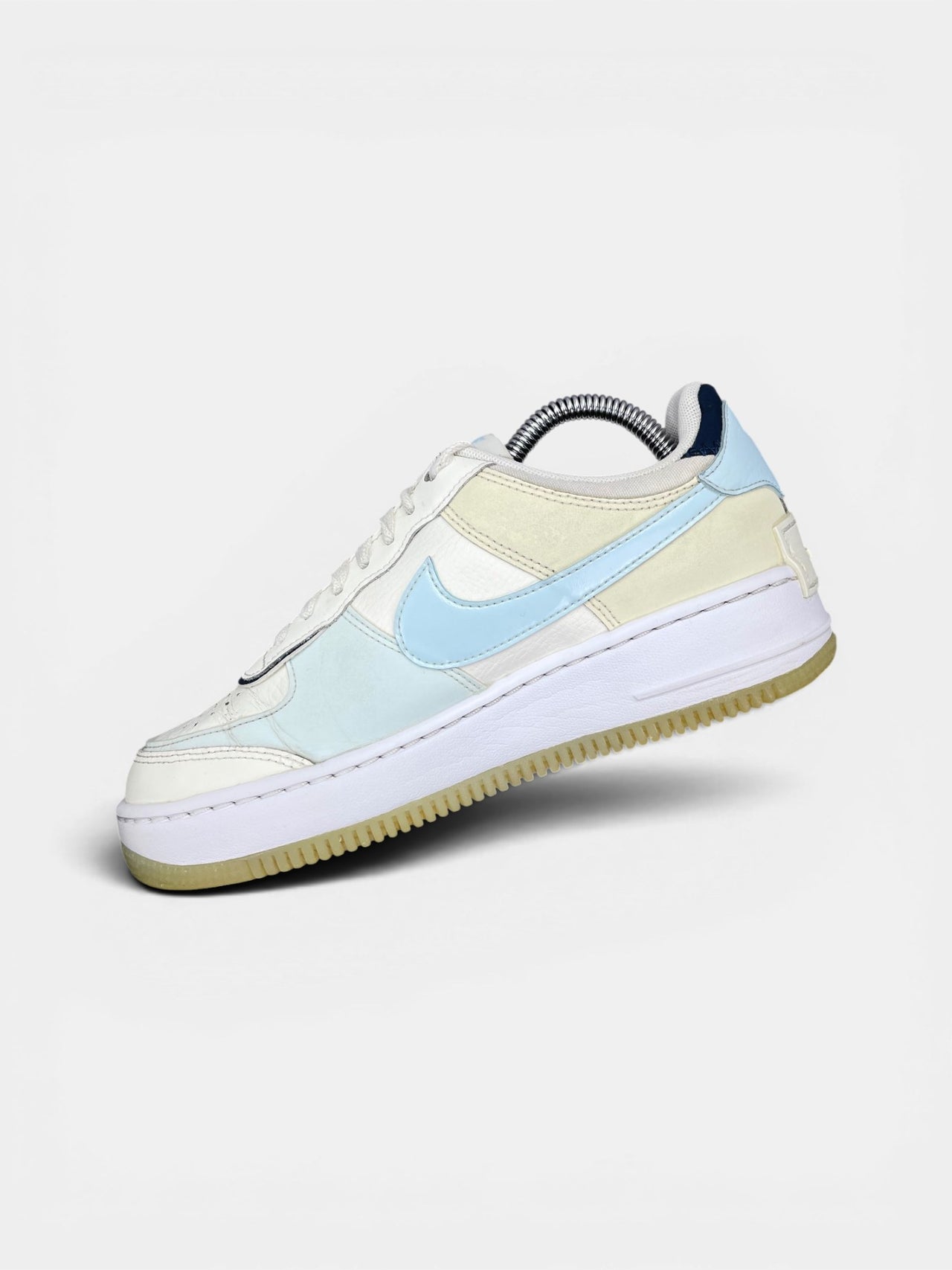 Nike Air Force 1 Low Shadow Sail Glacier Blue — buty sportowe damskie w bardzo dobrym stanie rozmiar 38, wewnętrzny panel prawego buta