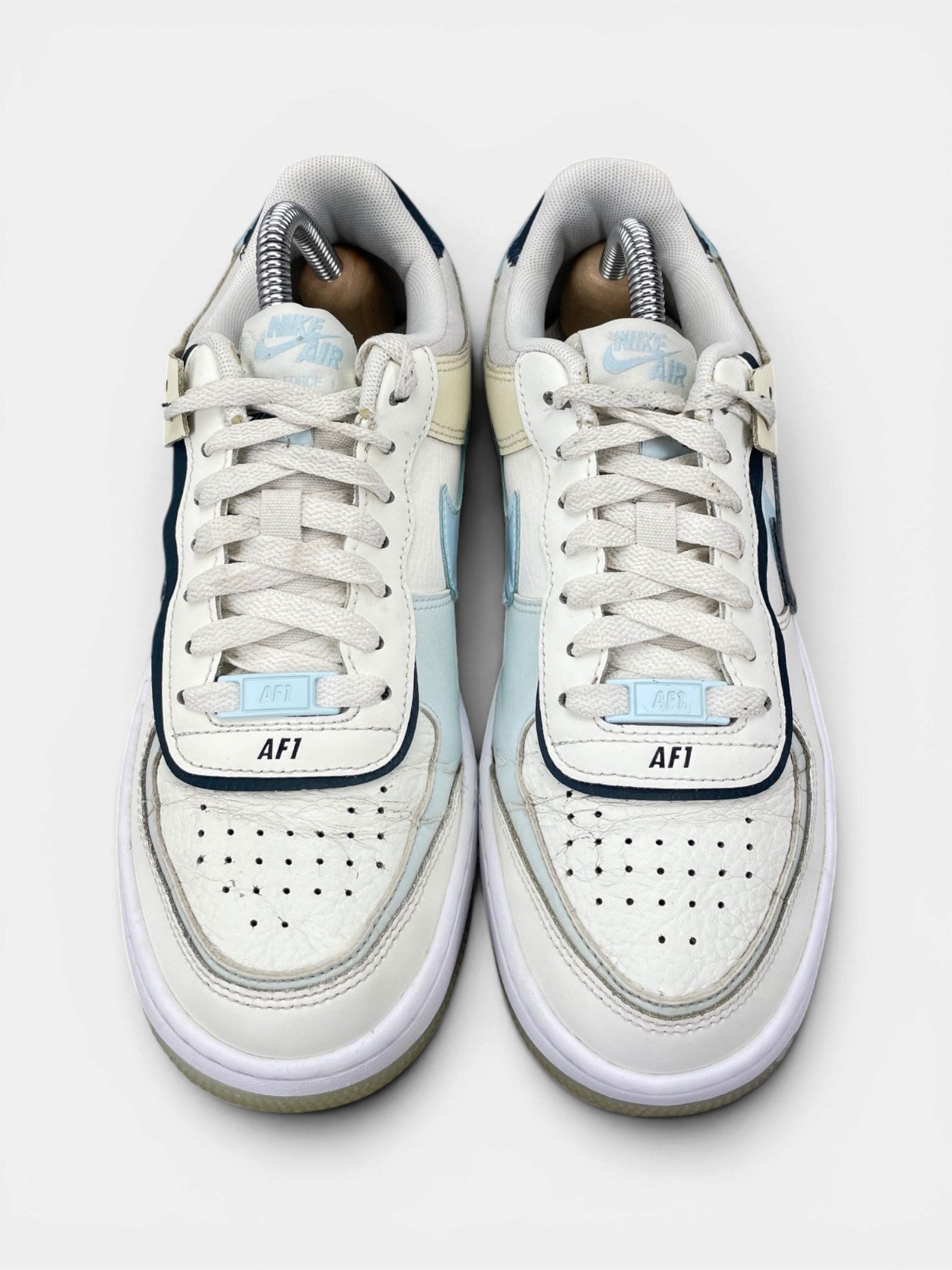 Nike Air Force 1 Low Shadow Sail Glacier Blue — buty sportowe damskie w bardzo dobrym stanie rozmiar 38, widok z góry