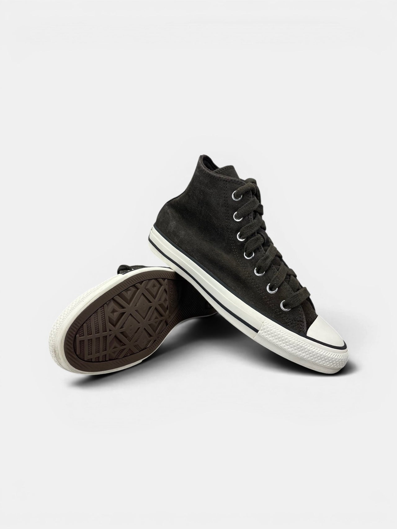 Converse Suede All Star Hi Fresh Brew — buty sportowe damskie w bardzo dobrym stanie rozmiar 39, boczny profil