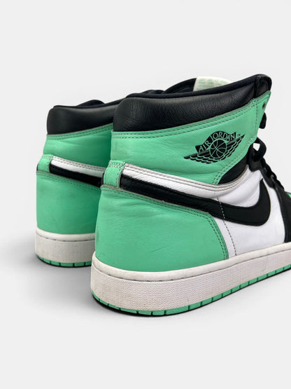Nike Air Jordan 1 High Green Glow — buty sportowe męskie w bardzo dobrym stanie rozmiar 47.5, widok z tyłu