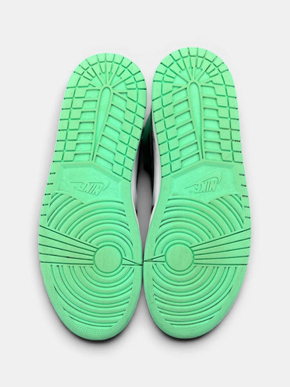 Nike Air Jordan 1 High Green Glow — buty sportowe męskie w bardzo dobrym stanie rozmiar 47.5, podeszwa