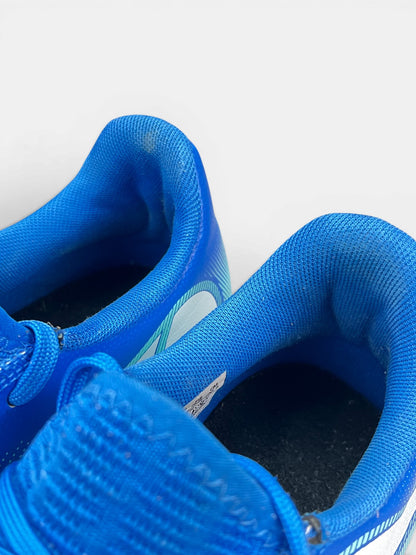 Puma Future 7 Play IT Hyperlink Blue — buty sportowe męskie w bardzo dobrym stanie rozmiar 41, zapiętki butów