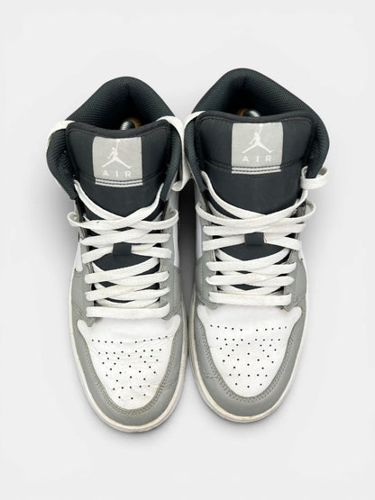 Jordan Air Jordan 1 Mid Light Smoke Grey — buty sportowe męskie w zadowalającym stanie rozmiar 42, widok z góry