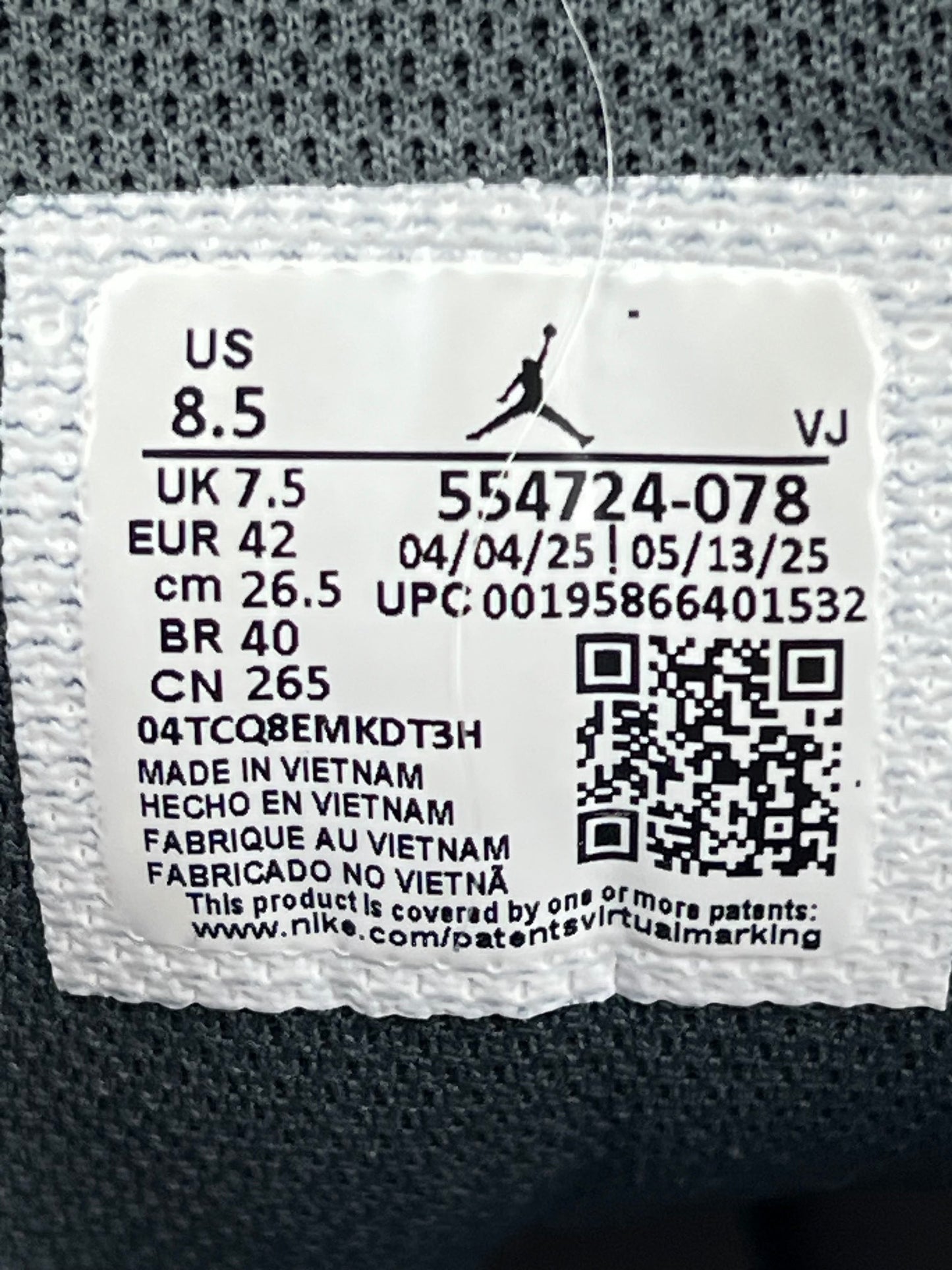 Jordan Air Jordan 1 Mid Light Smoke Grey — buty sportowe męskie w zadowalającym stanie rozmiar 42, opcjonalne zdjęcie 1