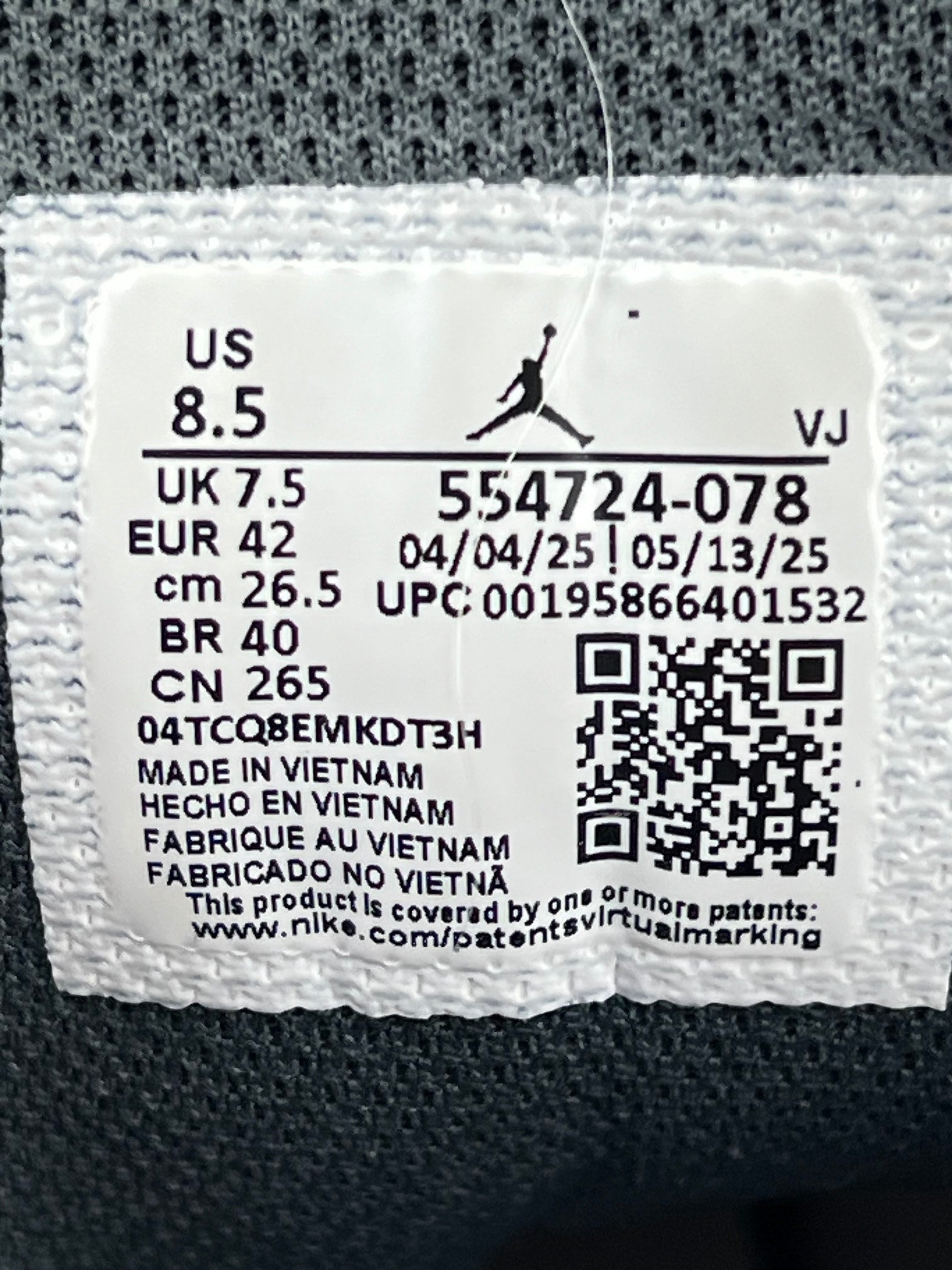 Jordan Air Jordan 1 Mid Light Smoke Grey — buty sportowe męskie w zadowalającym stanie rozmiar 42, opcjonalne zdjęcie 1