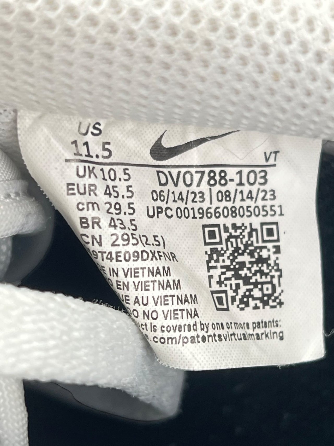 Nike Air Force 1 Low White Black Outline — buty sportowe męskie w bardzo dobrym stanie rozmiar 45.5, opcjonalne zdjęcie 1
