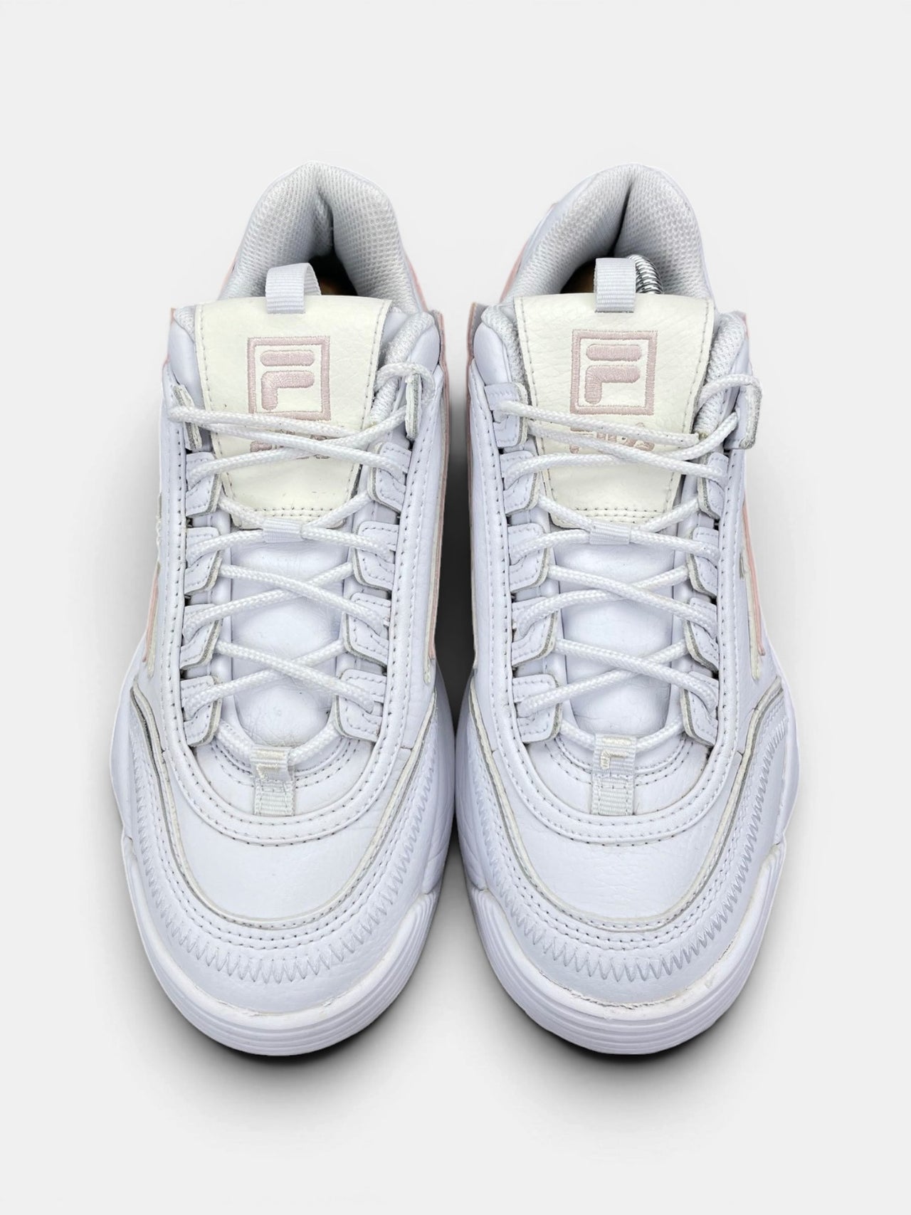 Fila Disruptor — buty sportowe damskie w bardzo dobrym stanie rozmiar 39, widok z góry