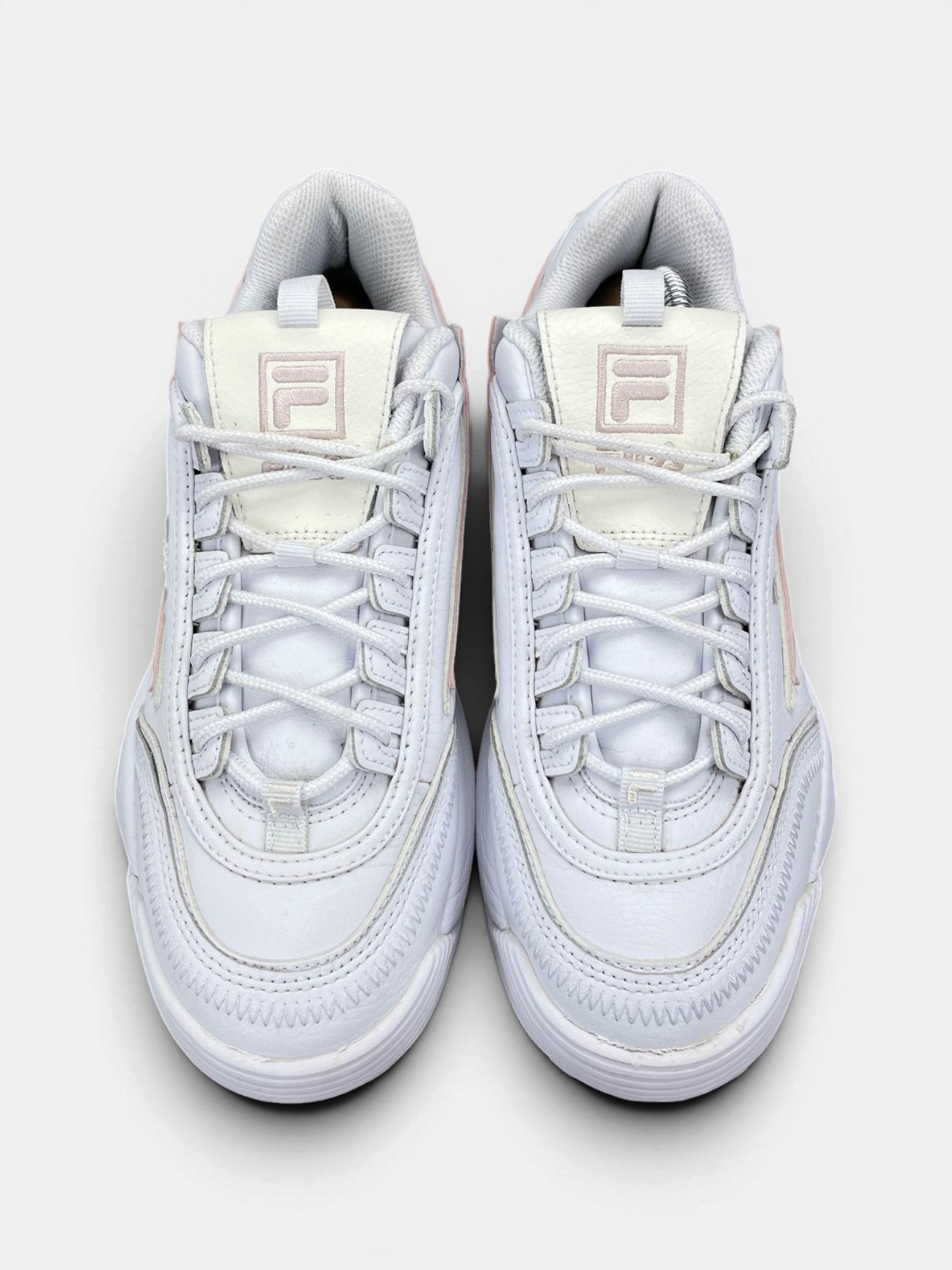 Fila Disruptor — buty sportowe damskie w bardzo dobrym stanie rozmiar 39, widok z góry