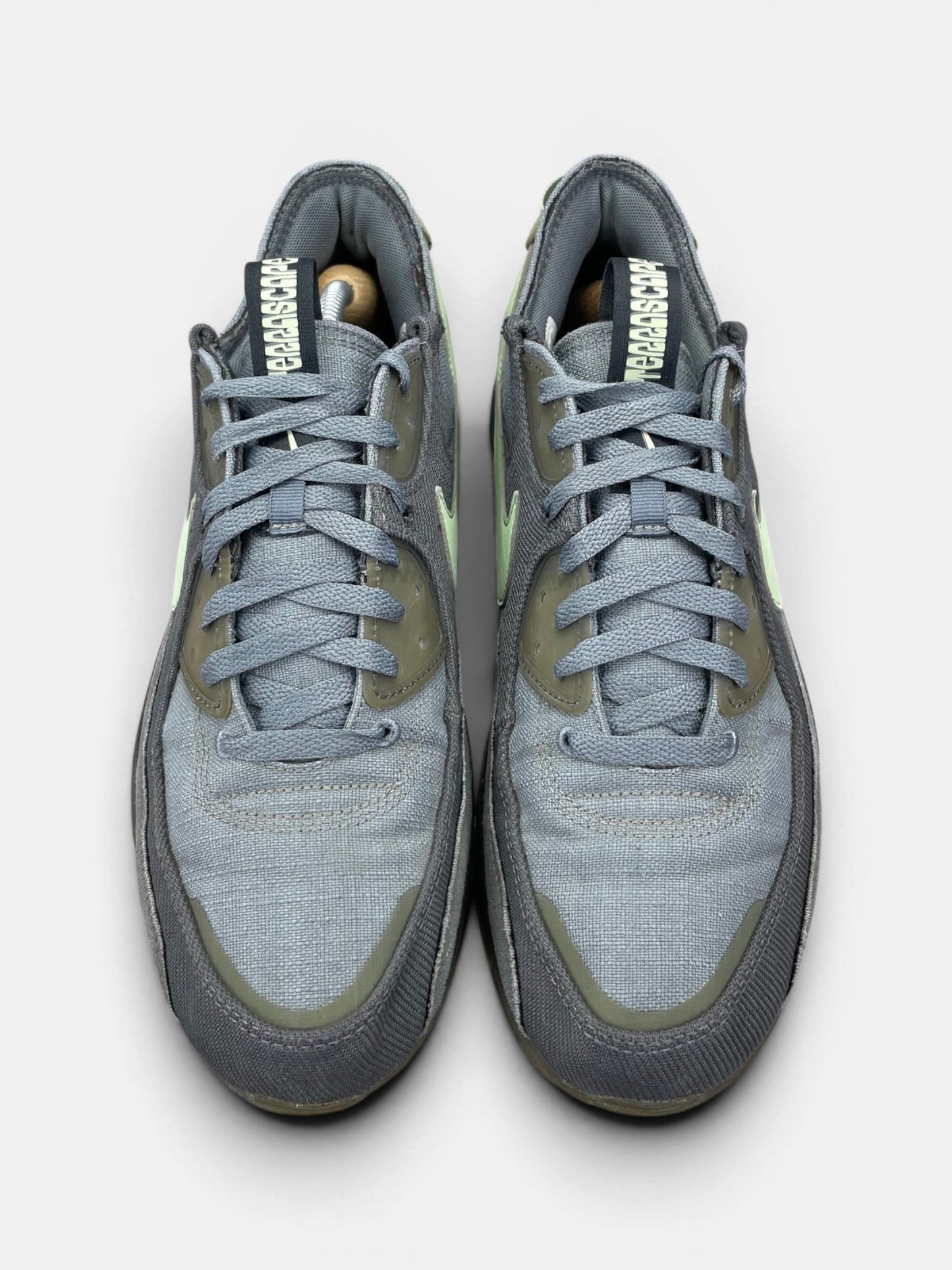 Nike Air Max Terrascape 90 Cool Grey Honeydew — buty sportowe męskie w bardzo dobrym stanie rozmiar 45.5, widok z góry