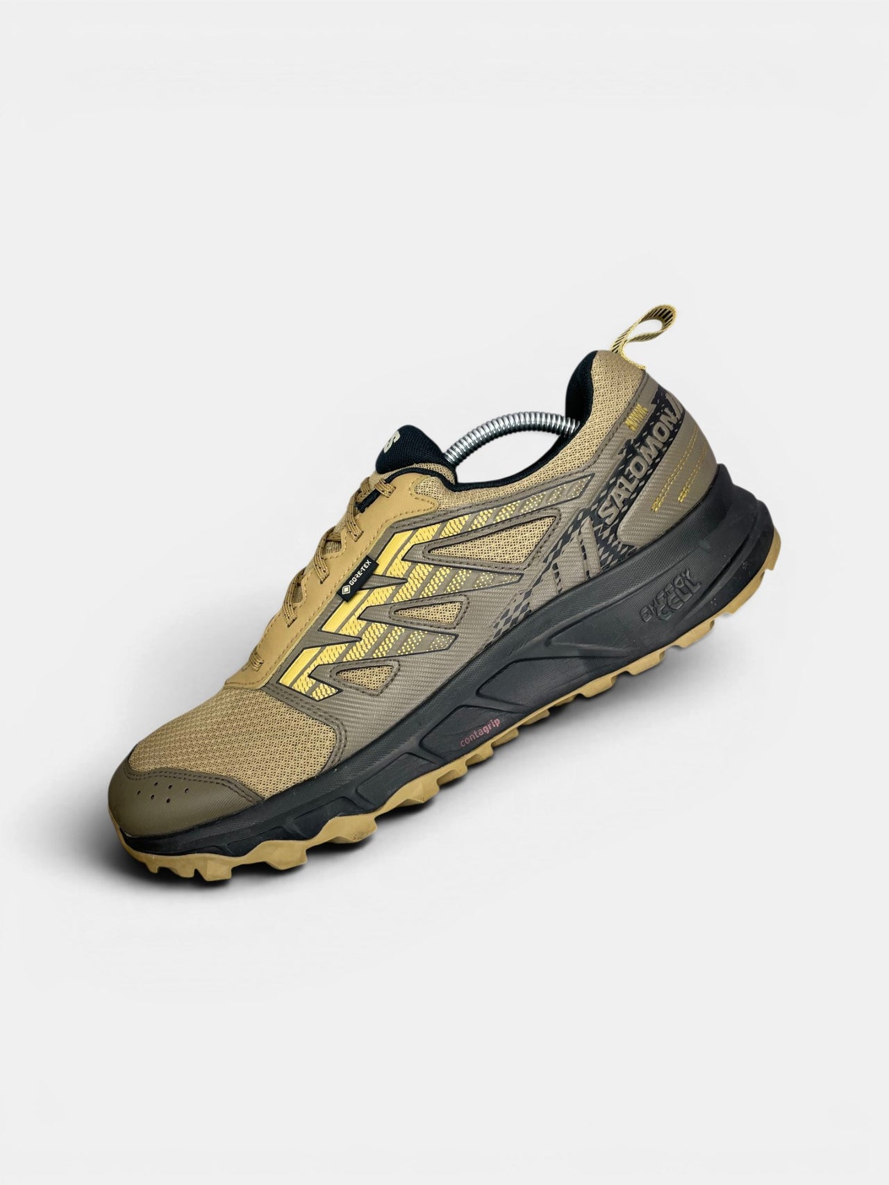 Salomon Wander GTX — buty sportowe męskie w bardzo dobrym stanie rozmiar 46, zewnętrzny panel lewego buta
