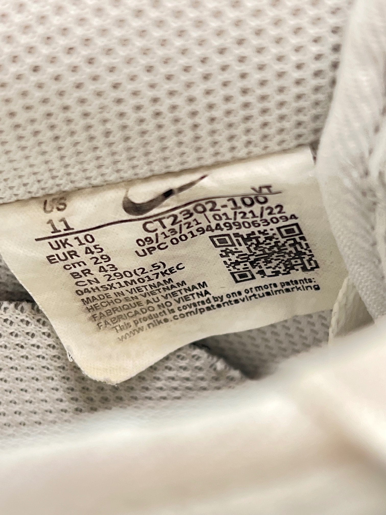 Nike Air Force 1 Low White/Black — buty sportowe męskie w bardzo dobrym stanie rozmiar 45, opcjonalne zdjęcie 1