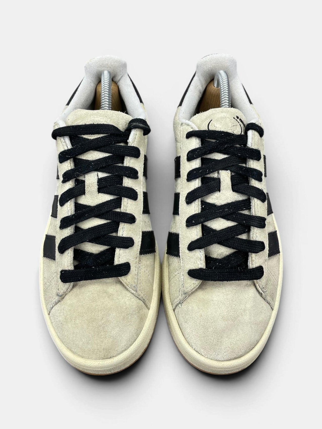 Adidas Campus 00s Crystal White Black — buty sportowe męskie w bardzo dobrym stanie rozmiar 41 1/3, widok z góry