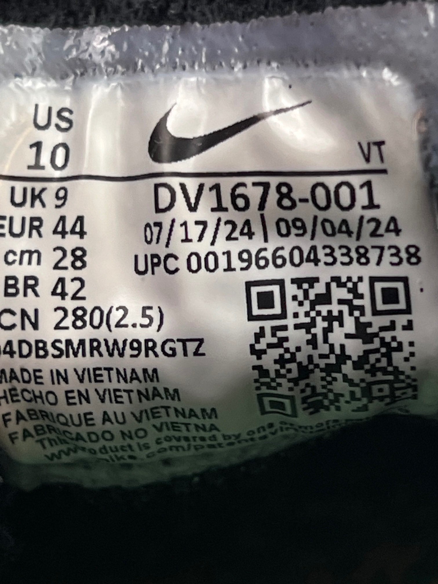 Nike Air VaporMax 2023 Flyknit Oreo - buty sportowe, metka