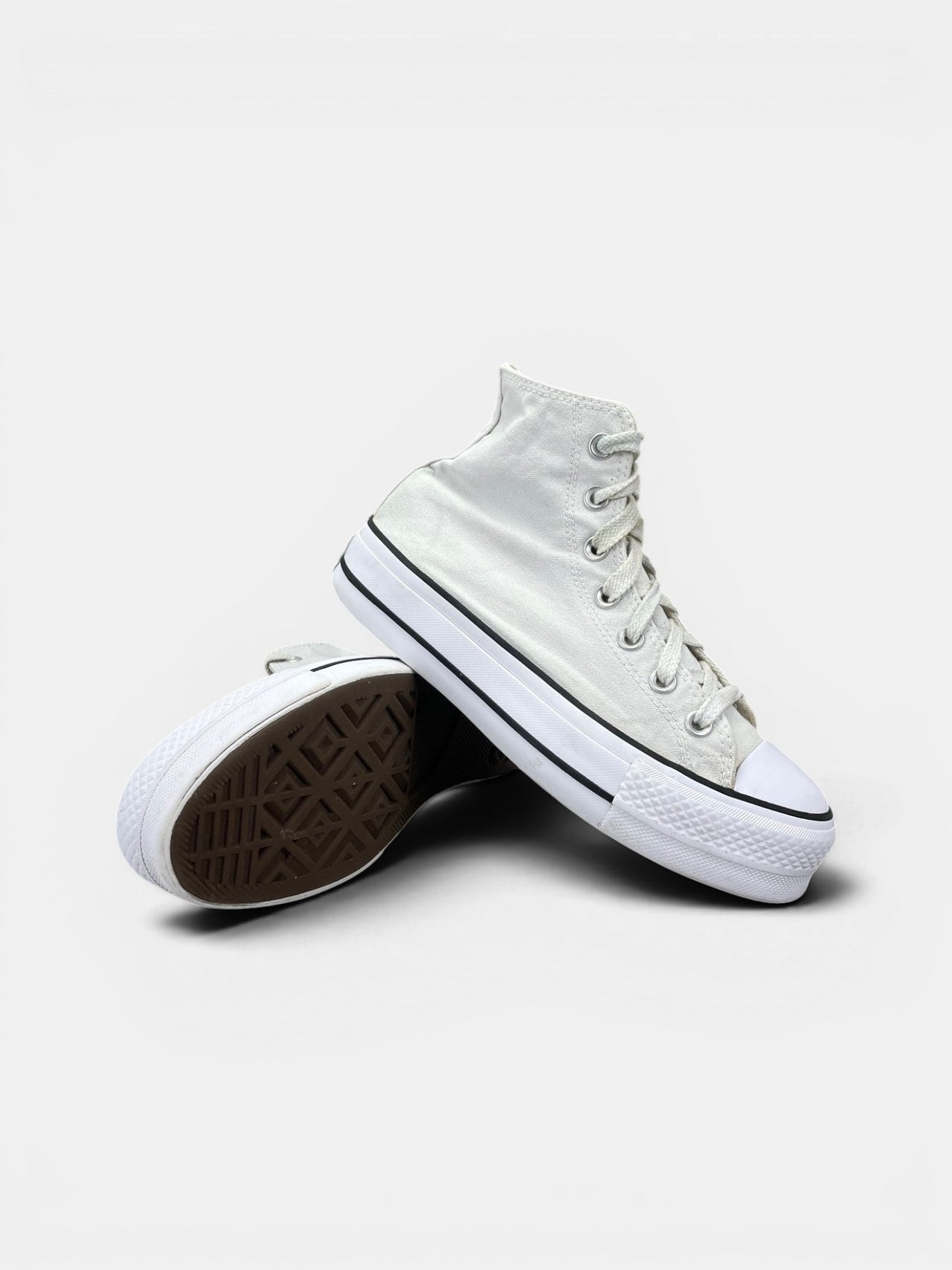 Converse Chuck Taylor All Star High Platform — buty sportowe damskie w bardzo dobrym stanie rozmiar 37.5, boczny profil