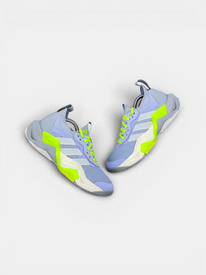 Adidas Rapidmove ADV 2 — buty sportowe damskie w bardzo dobrym stanie rozmiar 38, widok z góry na zewnętrzną stronę butów