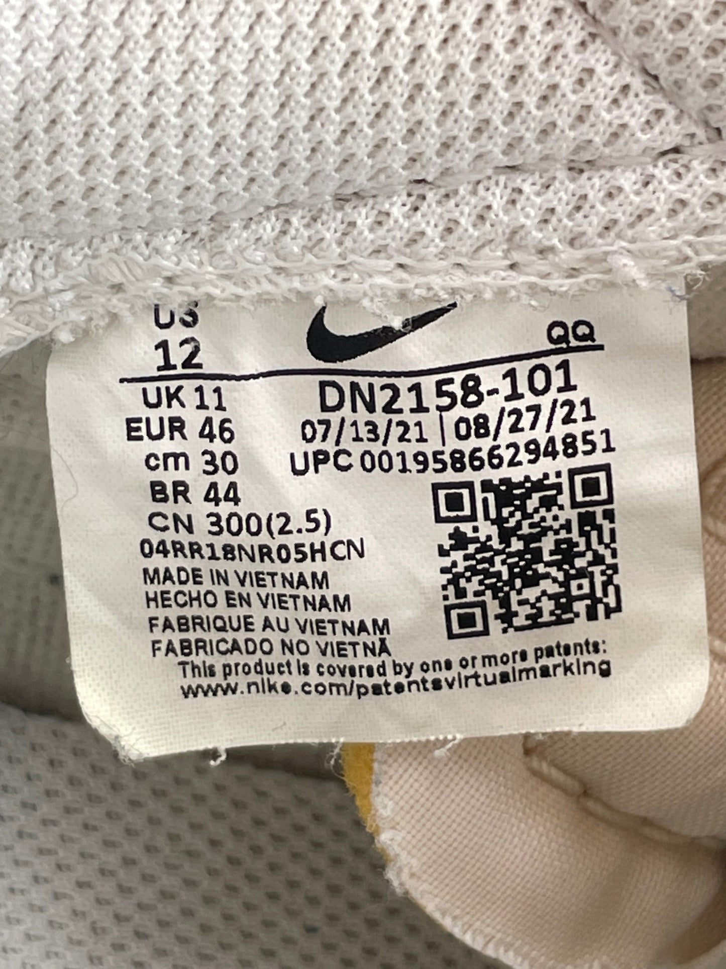 Nike Blazer Low '77 Jumbo White Black Sail - buty sportowe, metka