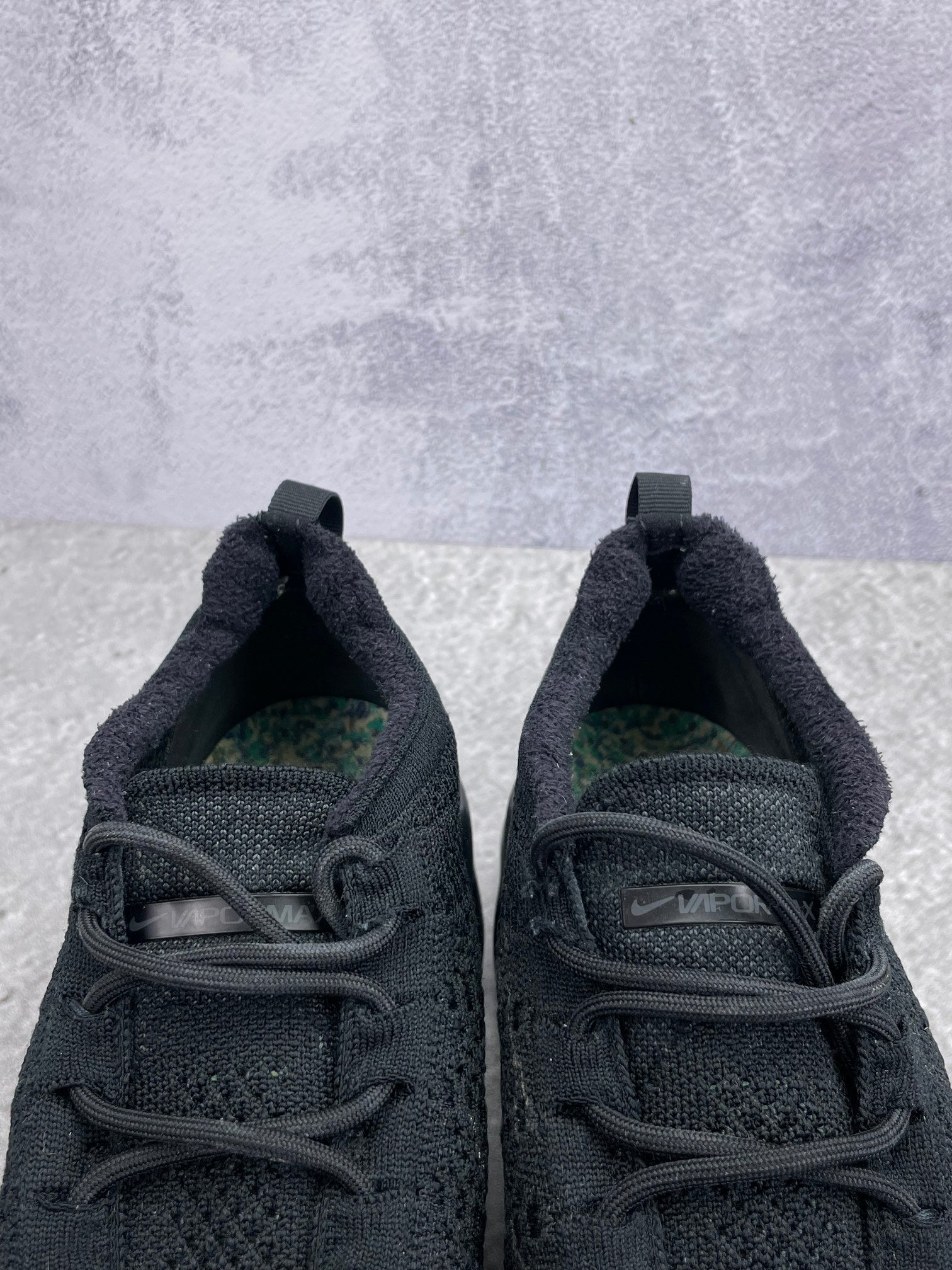 Nike Air VaporMax 2023 Flyknit Triple Black - buty sportowe, zapiętki butów