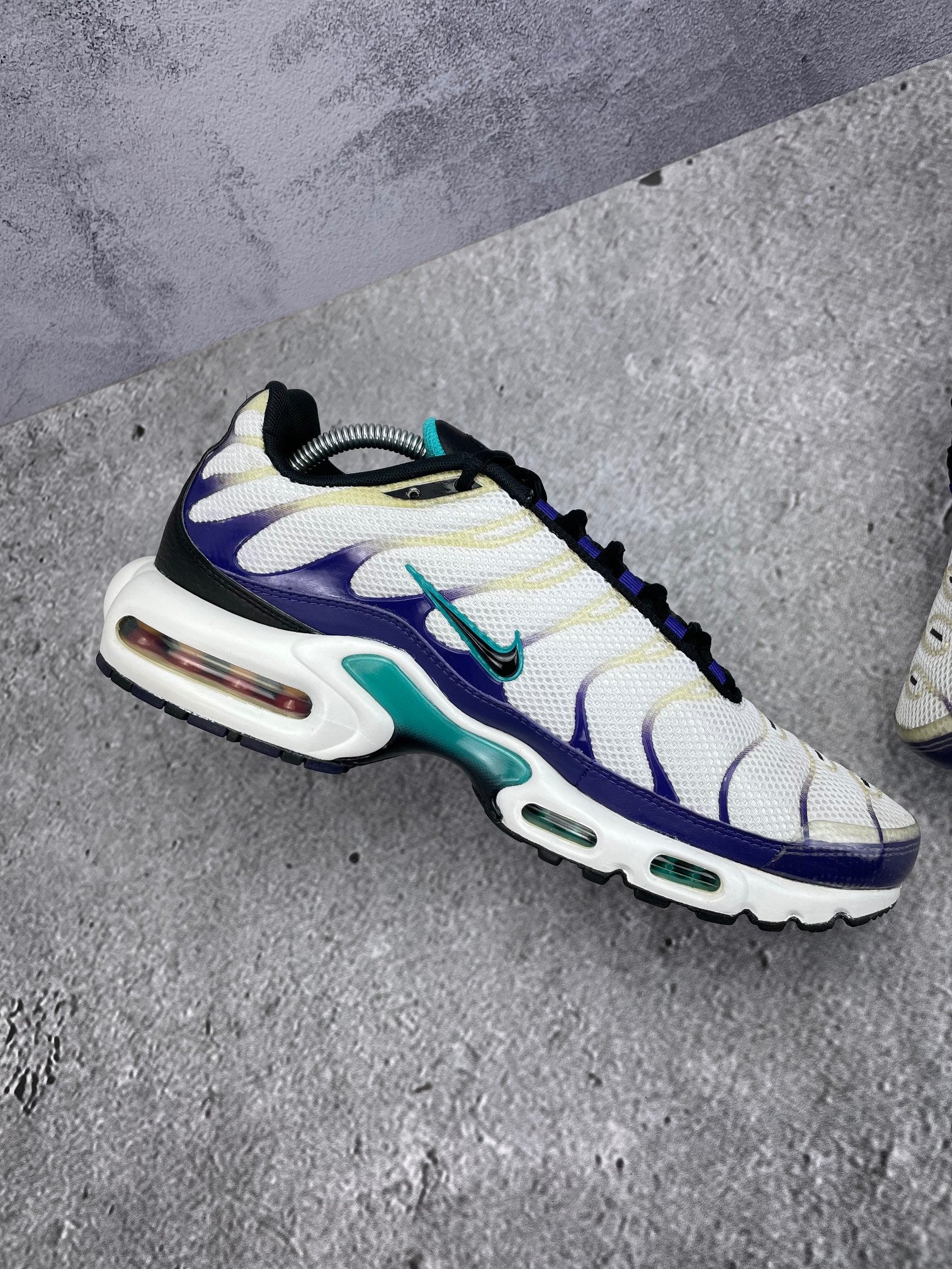 Nike Air Max Plus Grape - buty sportowe, wewnętrzny panel lewego buta