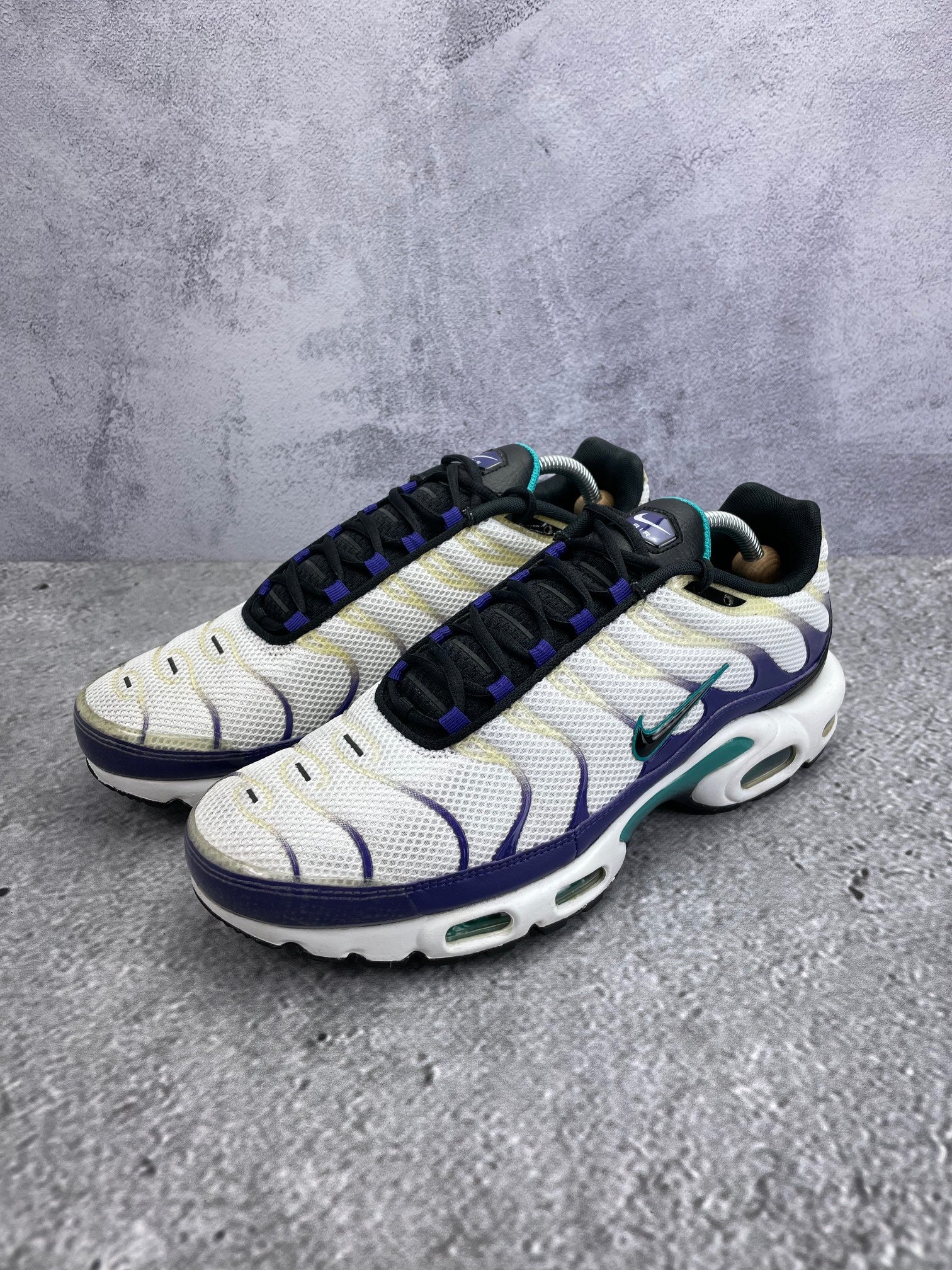 Nike Air Max Plus Grape - buty sportowe, widok z boku na tle studyjnym