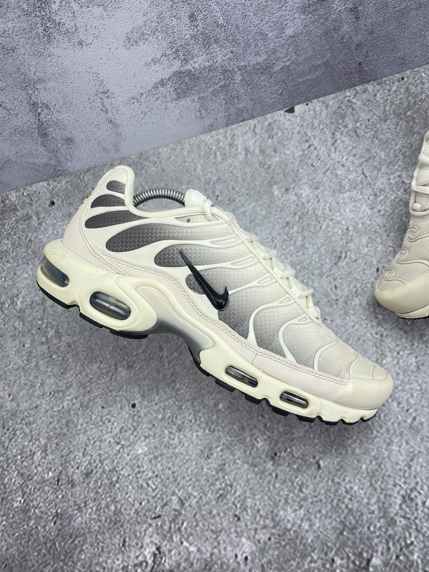 Nike Air Max Plus Light Orewood Cave Stone - buty sportowe, zewnętrzny panel lewego buta