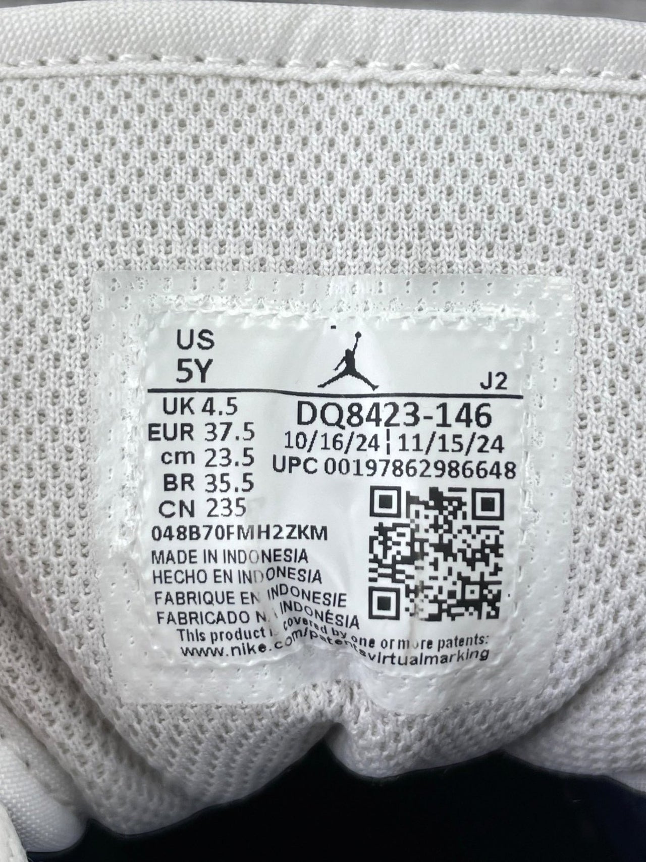 Nike Air Jordan 1 Mid Smoke Grey Obsidian — buty sportowe damskie w bardzo dobrym stanie rozmiar 37.5, opcjonalne zdjęcie 2