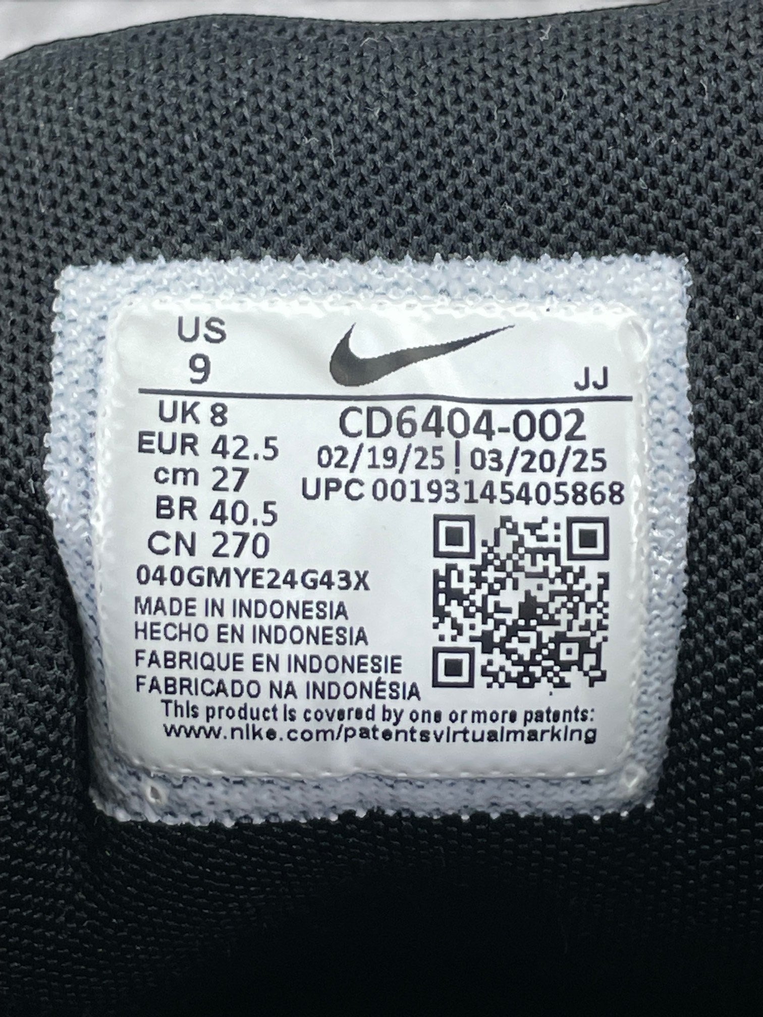 Nike P-6000 Black — buty sportowe męskie w bardzo dobrym stanie rozmiar 42.5, opcjonalne zdjęcie 2