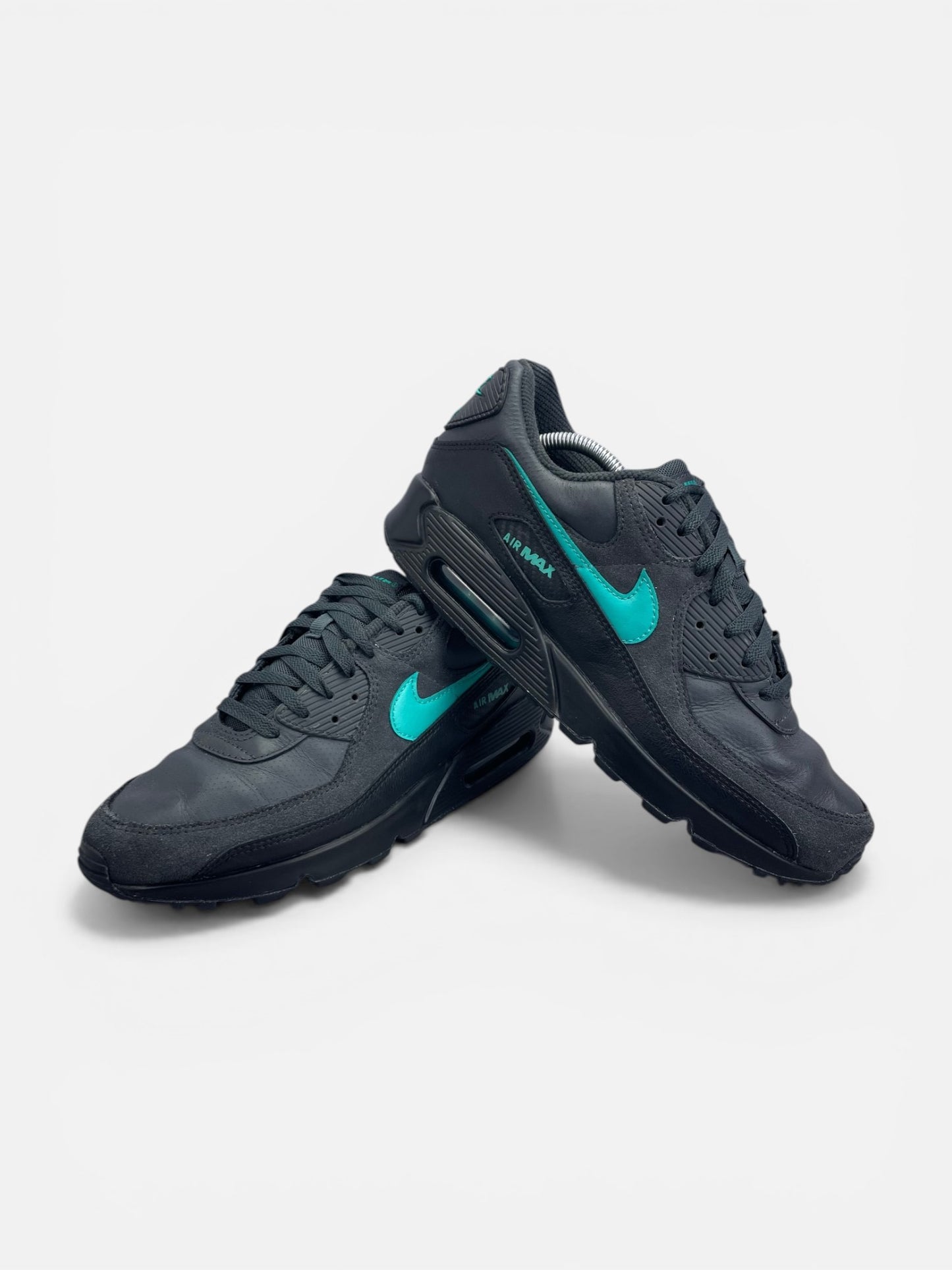 Nike Air Max 90 Black Aurora Green - buty sportowe, boczny profil