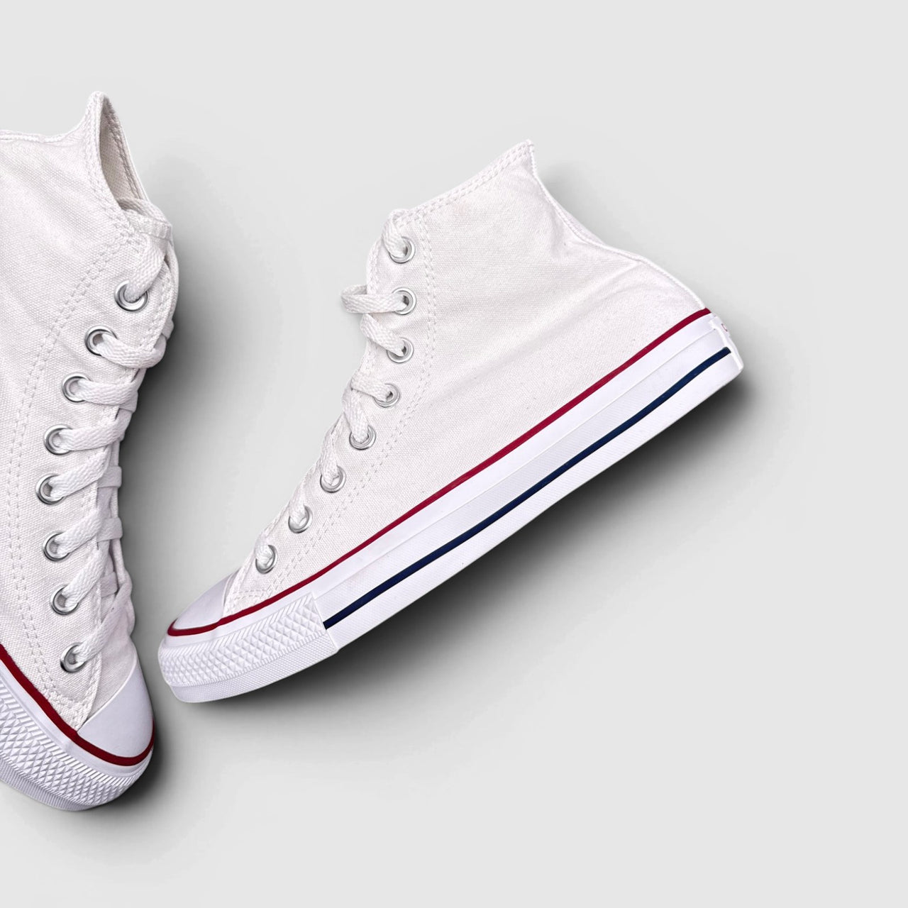Converse Chuck Taylor All Star High Top Classic White — buty sportowe damskie w bardzo dobrym stanie rozmiar 39.5, boczny profil, prawa strona