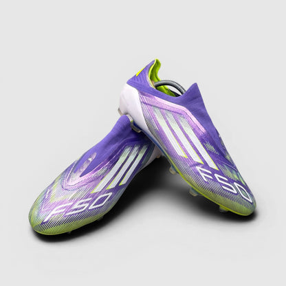 Adidas F50 Elite Laceless Firm Ground Radiant Blaze Pack — buty sportowe męskie w dobrym stanie rozmiar 44 2/3, para butów