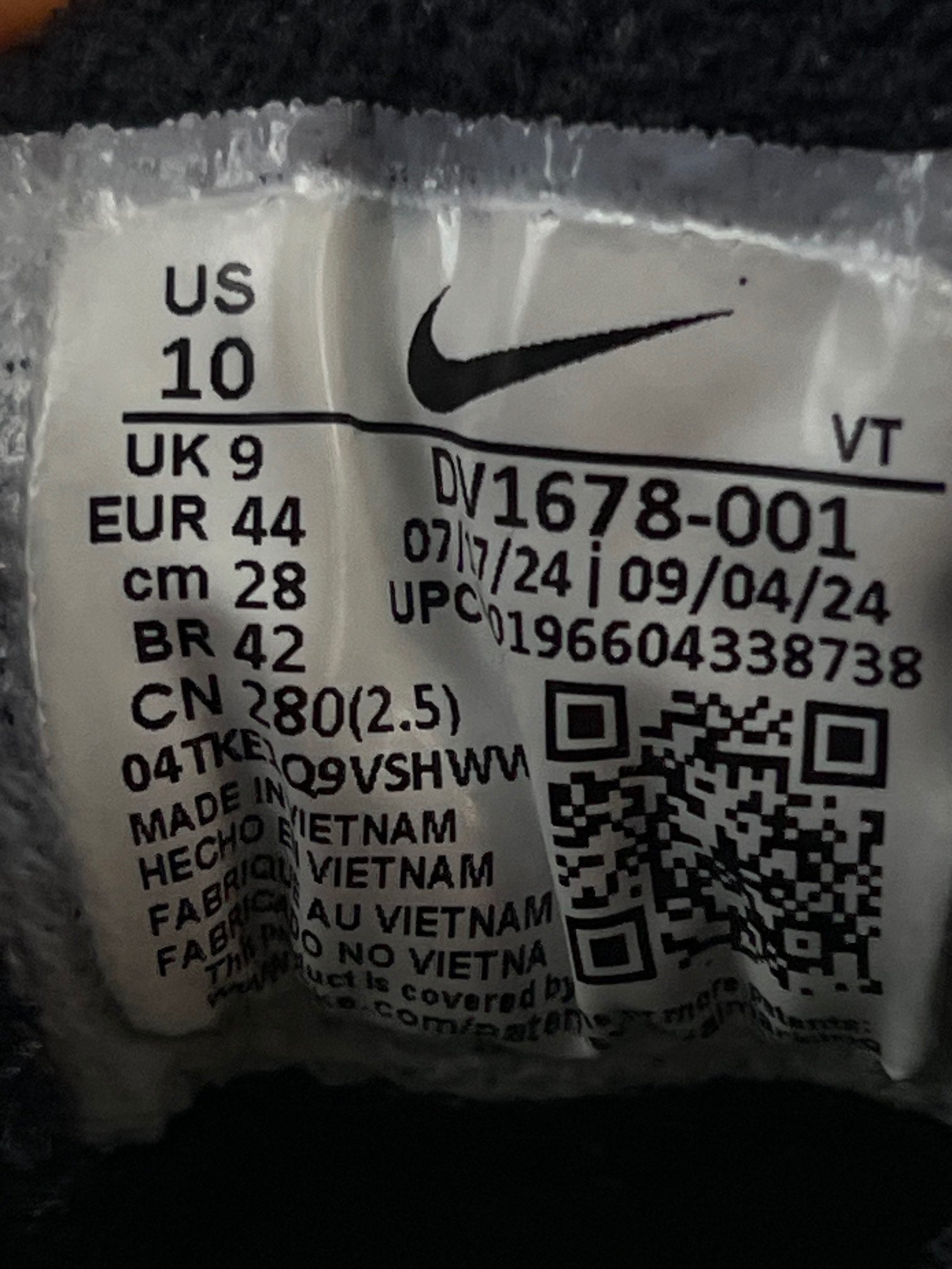 Nike Air VaporMax 2023 Flyknit Oreo - buty sportowe, metka