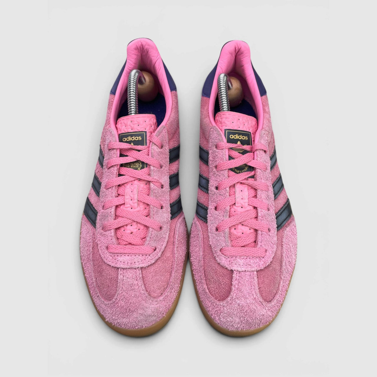 Adidas Gazelle Indoor Bliss Pink Purple — buty sportowe damskie w bardzo dobrym stanie rozmiar 39 1/3, widok z góry
