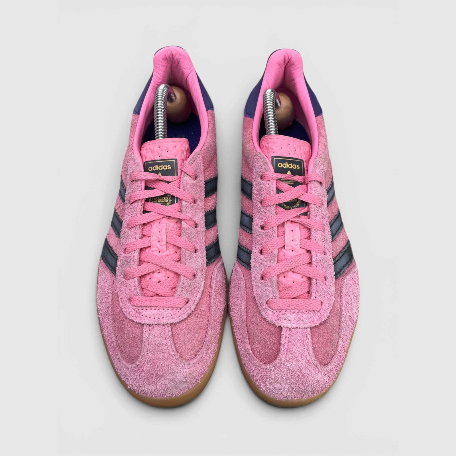 Adidas Gazelle Indoor Bliss Pink Purple — buty sportowe damskie w bardzo dobrym stanie rozmiar 39 1/3, widok z góry