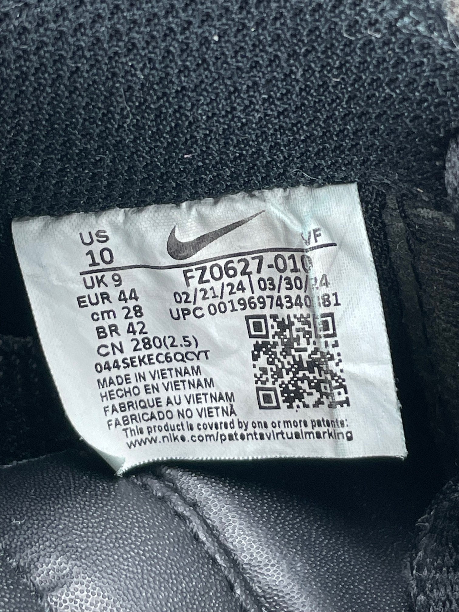 Nike Air Force 1 '07 Black White - buty sportowe, metka